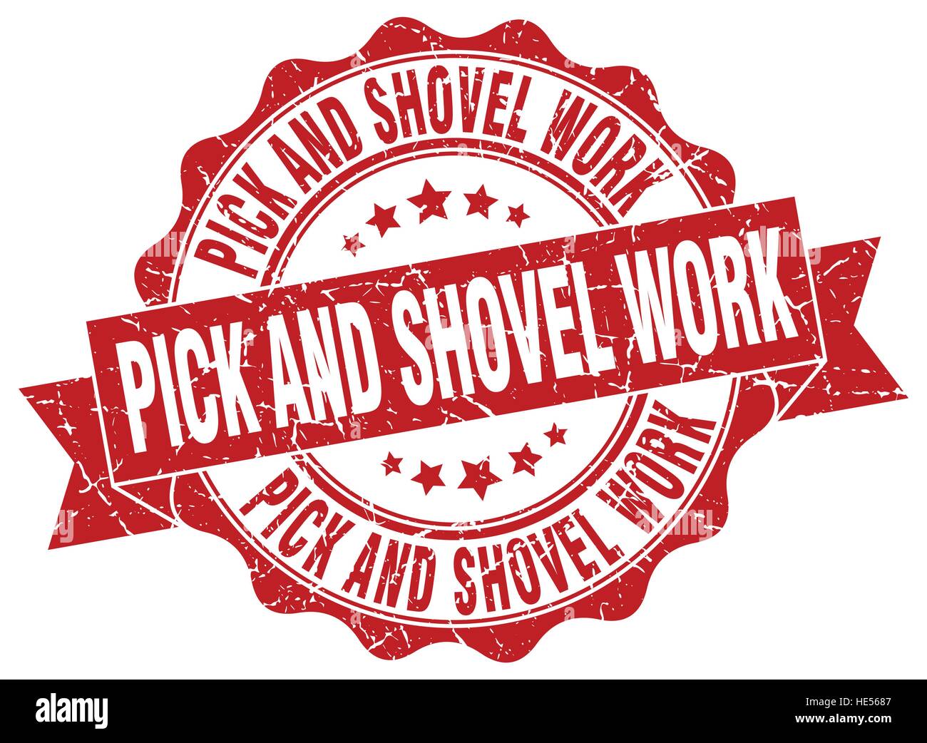 pick and shovel work stamp. sign. seal Stock Vector Image & Art Alamy