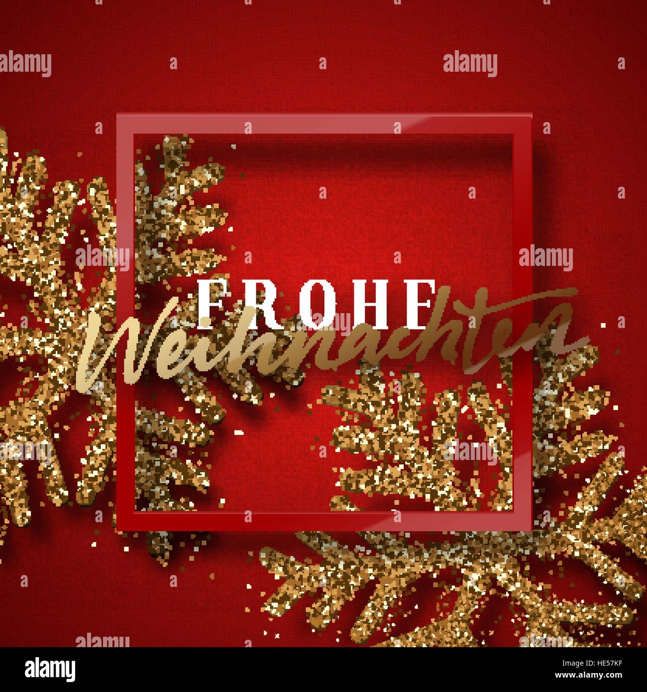 Merry Christmas. German inscription. Frohe Weihnachten Stock Vector