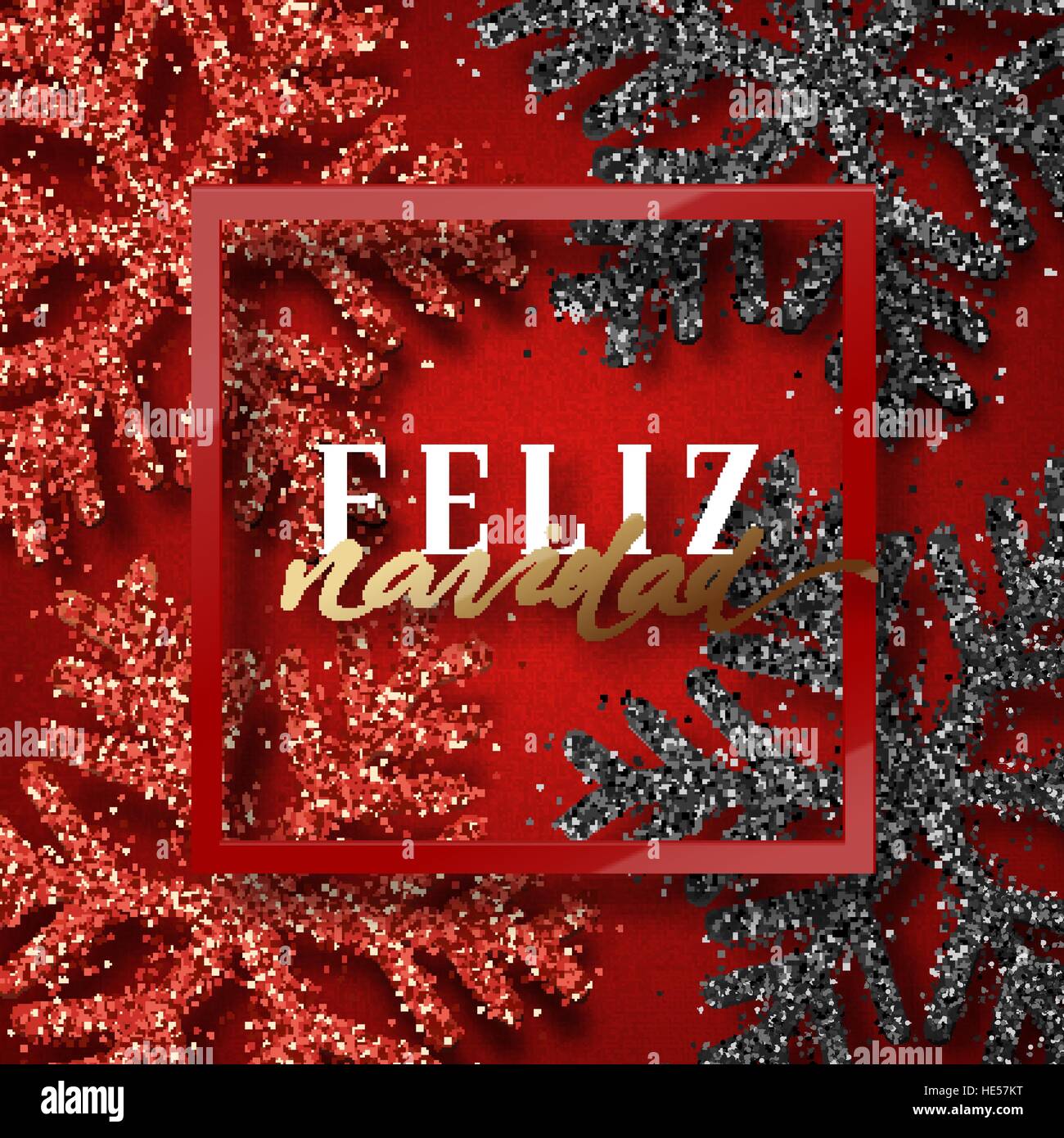 Merry Christmas Spanish Inscription Feliz Navidad Stock Vector Image