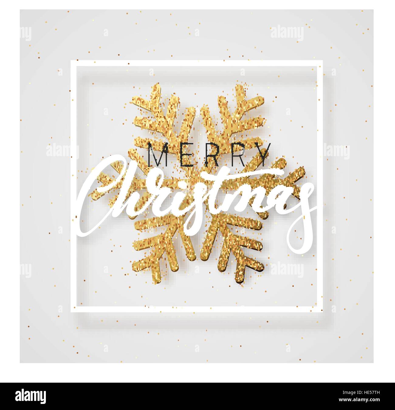 Christmas background with Shining gold Snowflakes Stock Vector Image ...
