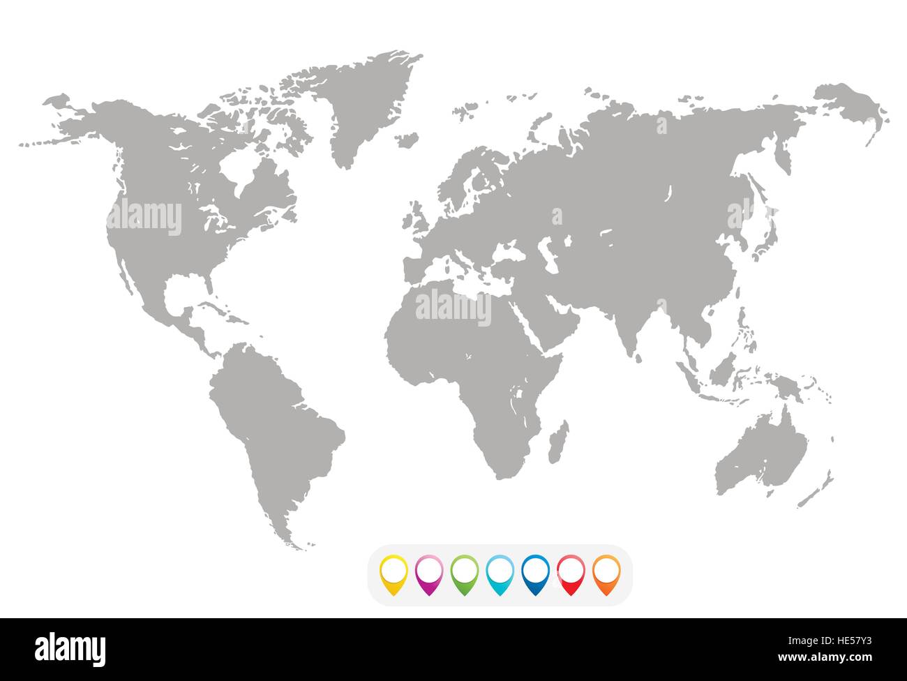 Blank Grey Similar World Map Isolated On White Background Best Stock Vector Image Art Alamy