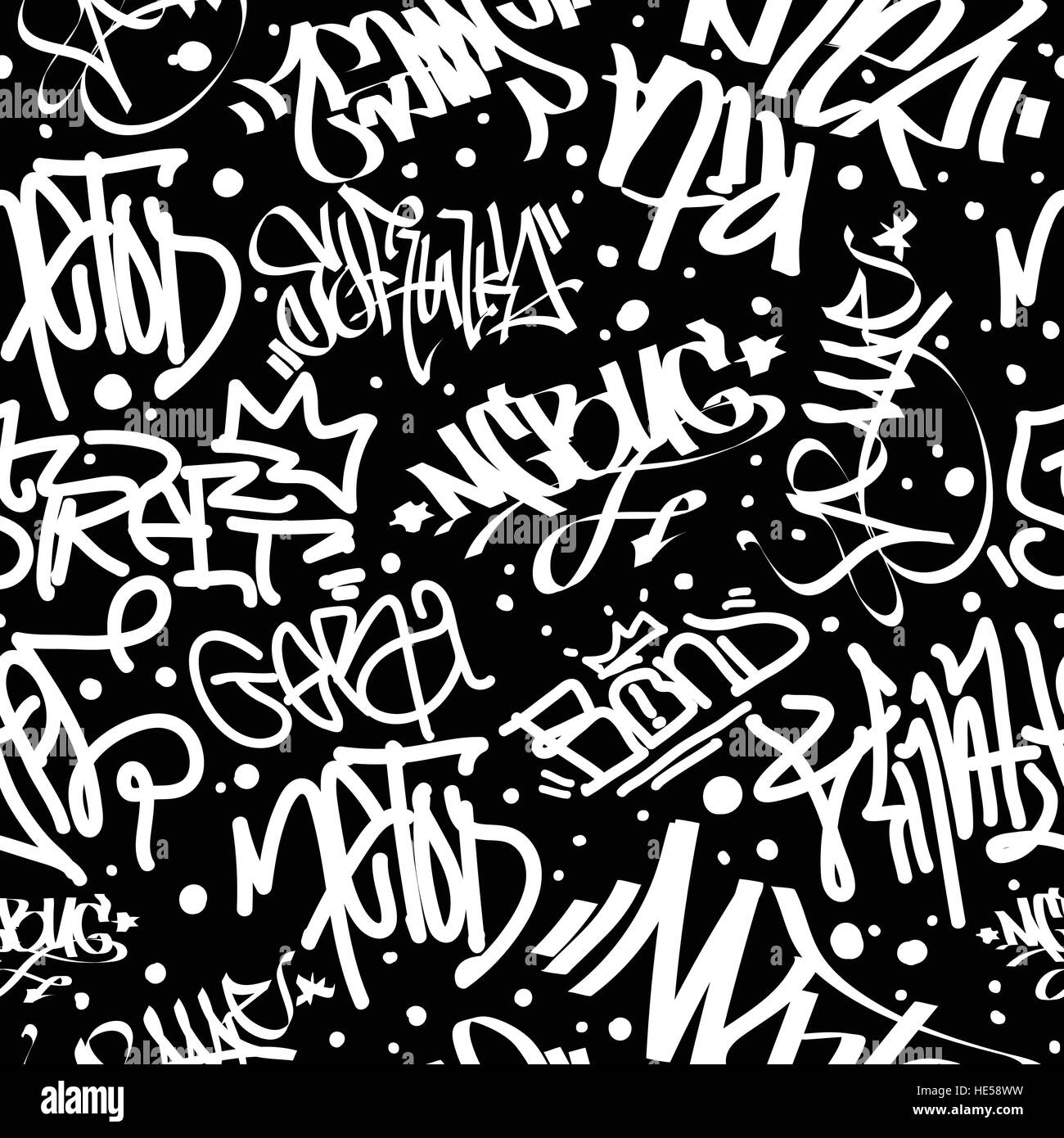 Graffiti Art Seamless Pattern Stock Vector Image & Art Alamy