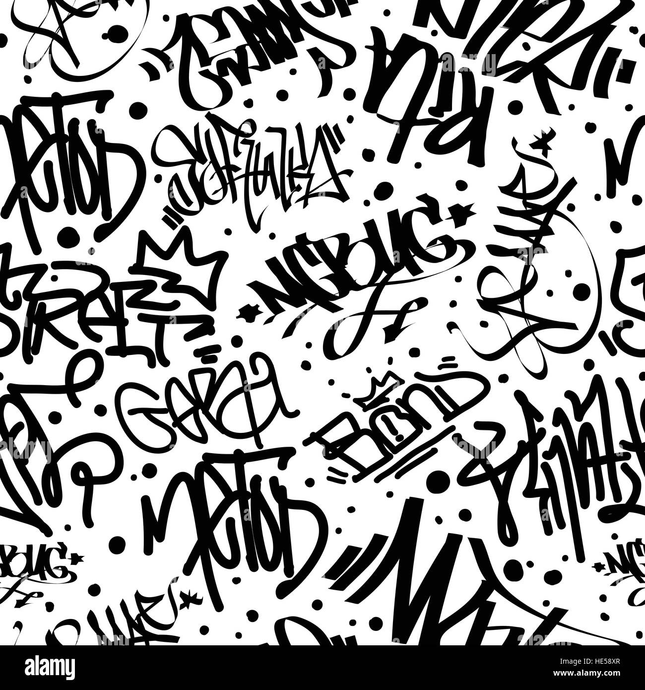 Graffiti Art Seamless Pattern Stock Vector Image & Art Alamy
