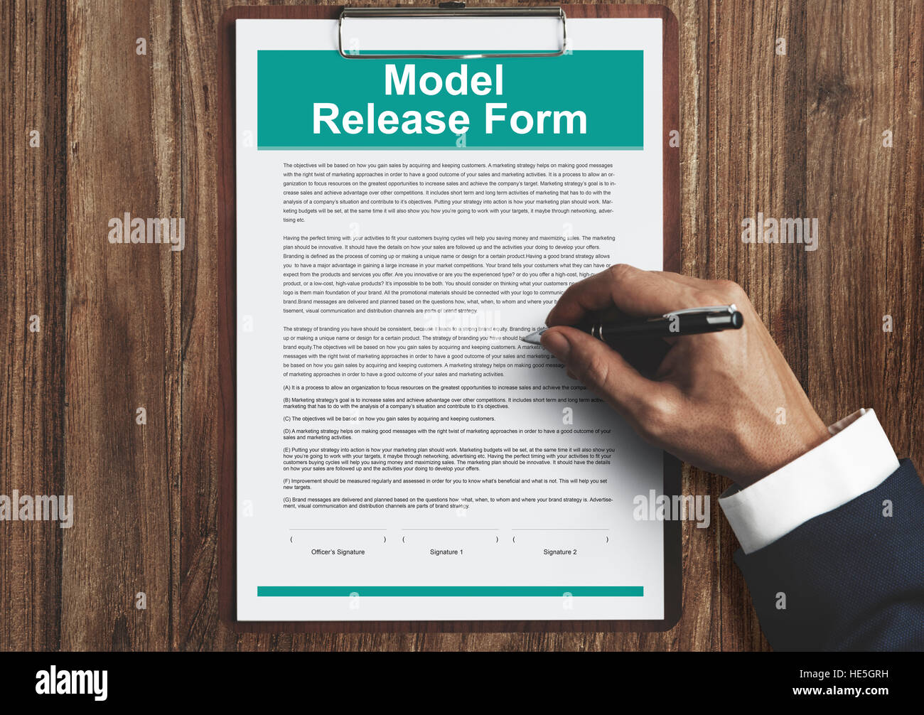 Model release form hires stock photography and images Alamy