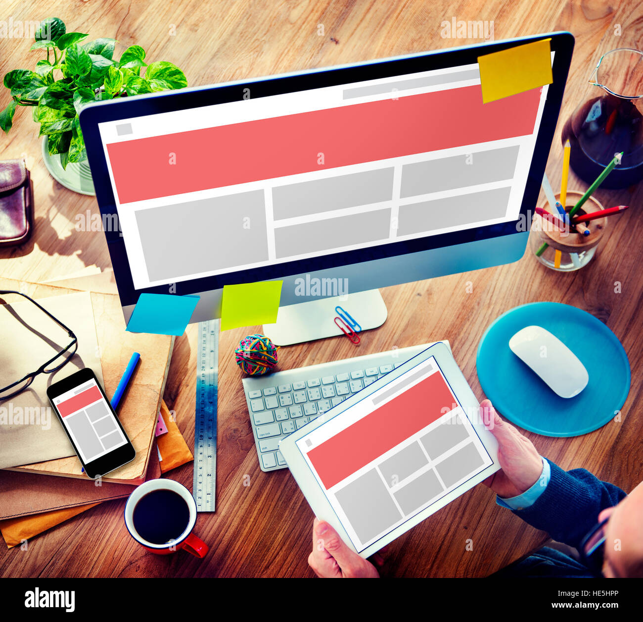 Web Design Template Copy Space Concept Stock Photo - Alamy
