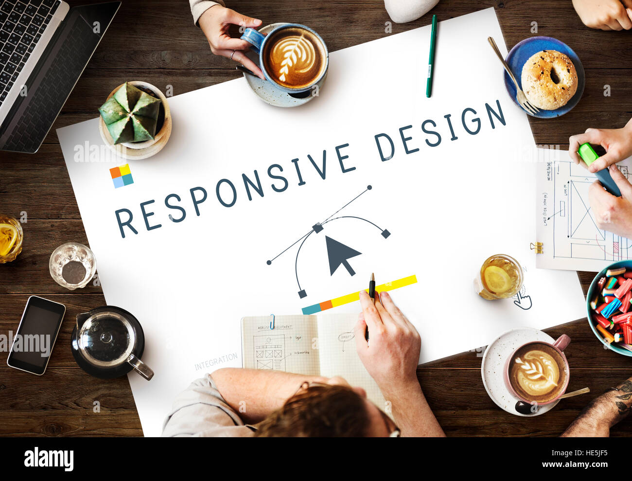 Responsive Design Website Template Layout Concept Stock Photo - Alamy
