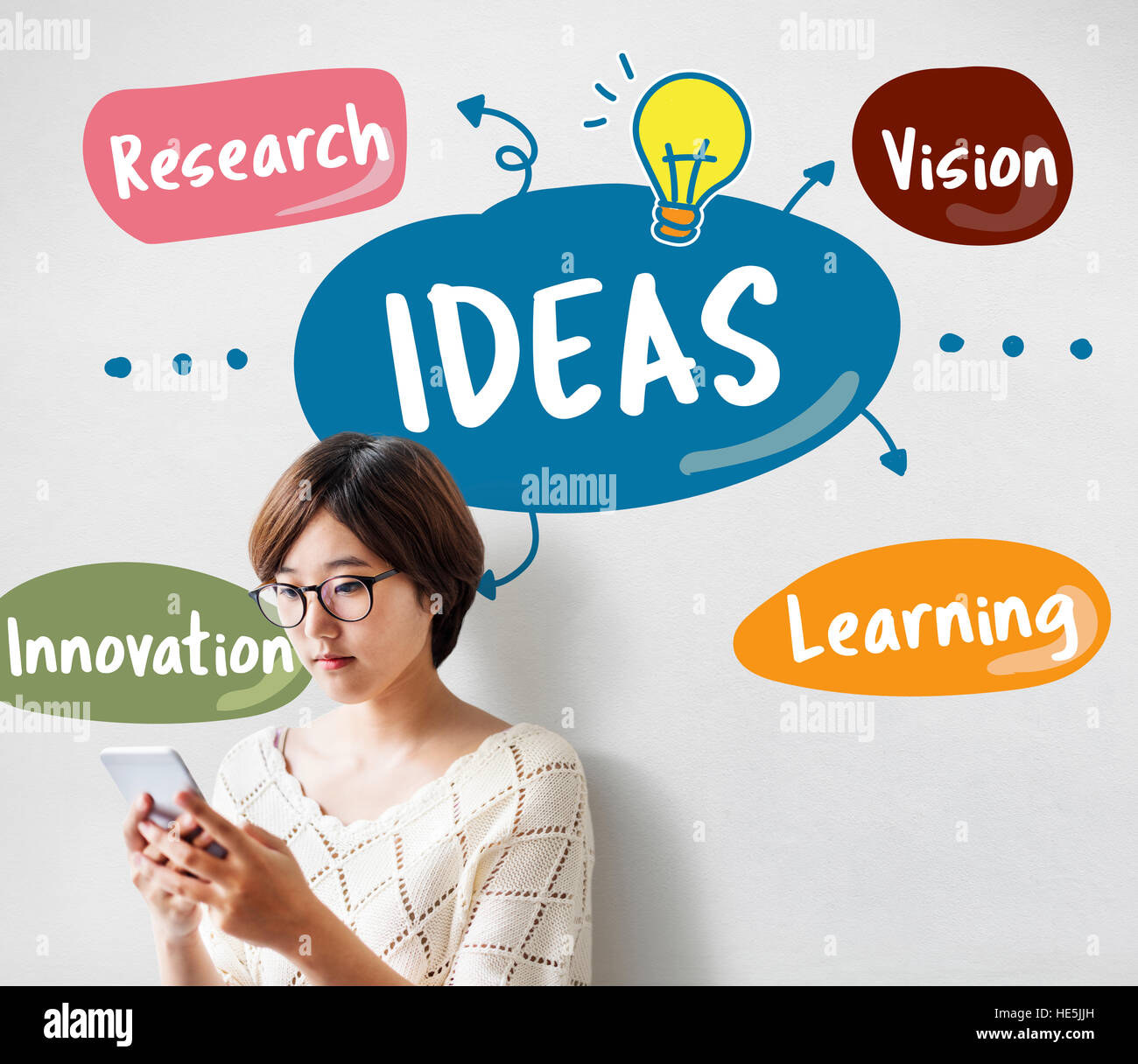 Ideas Vision Research Innovation Concept Stock Photo