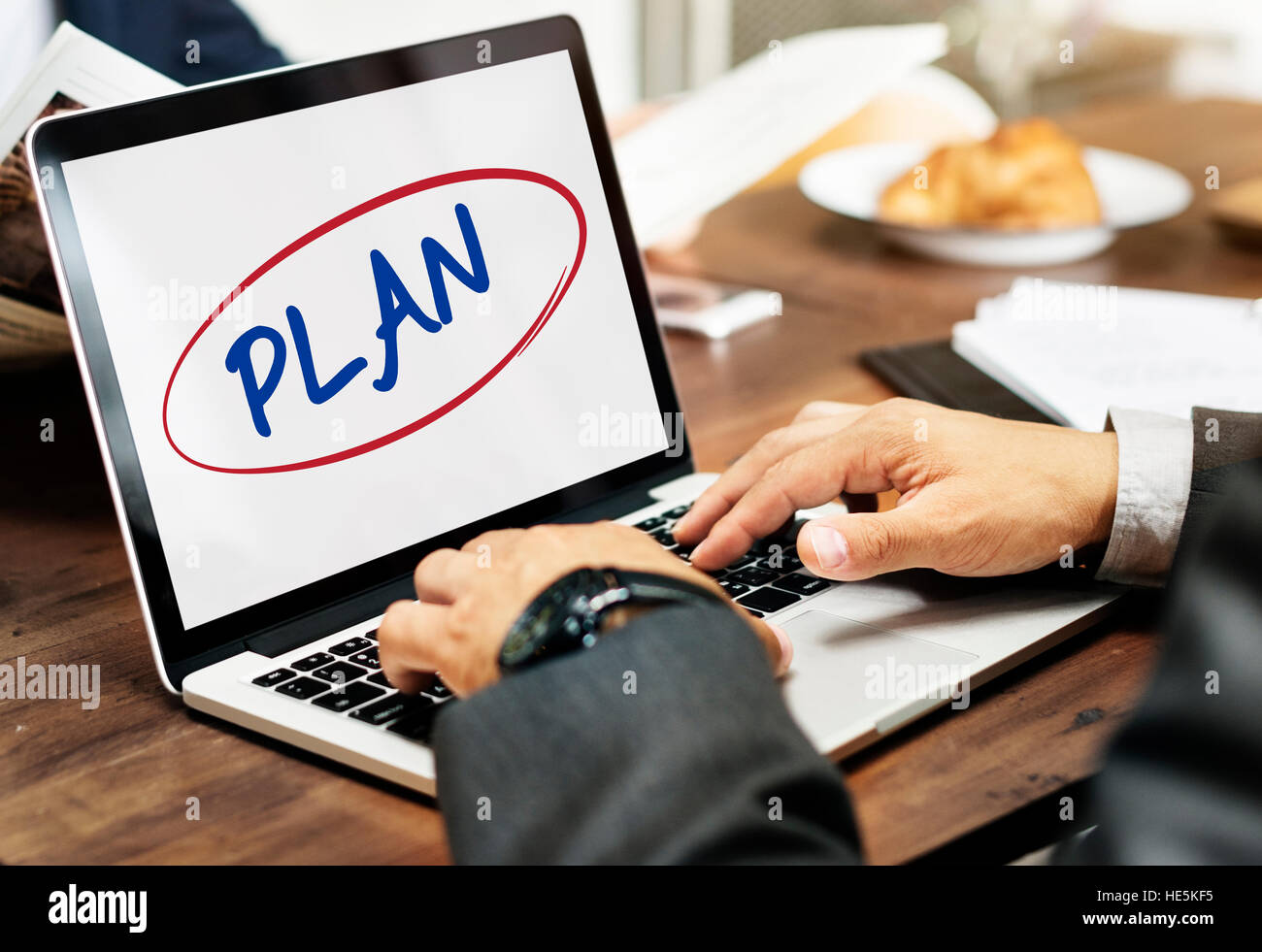 Plan Design Guide Mission Objective Solution Concept Stock Photo - Alamy