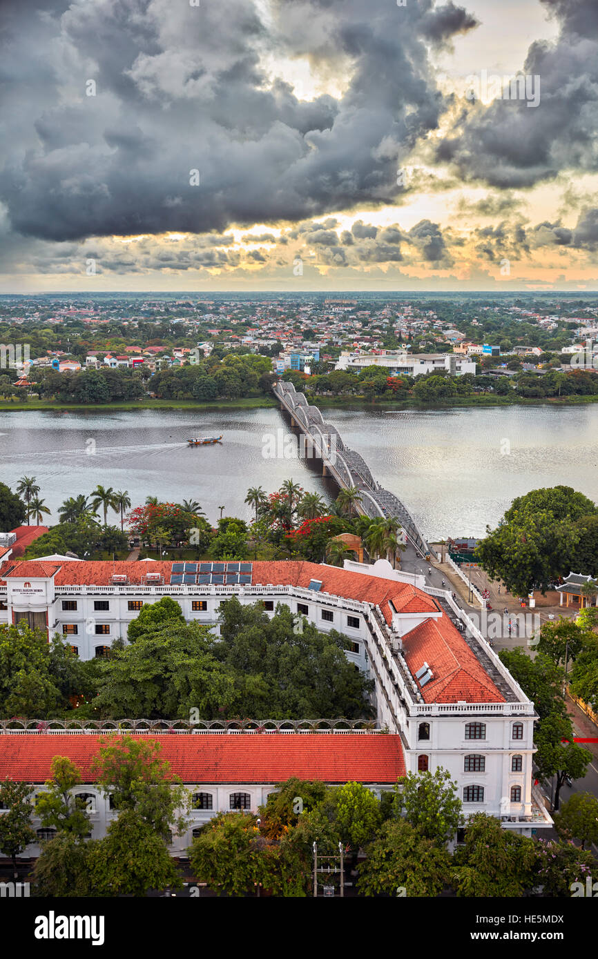 Elevated city view. Hue, Vietnam. Stock Photo
