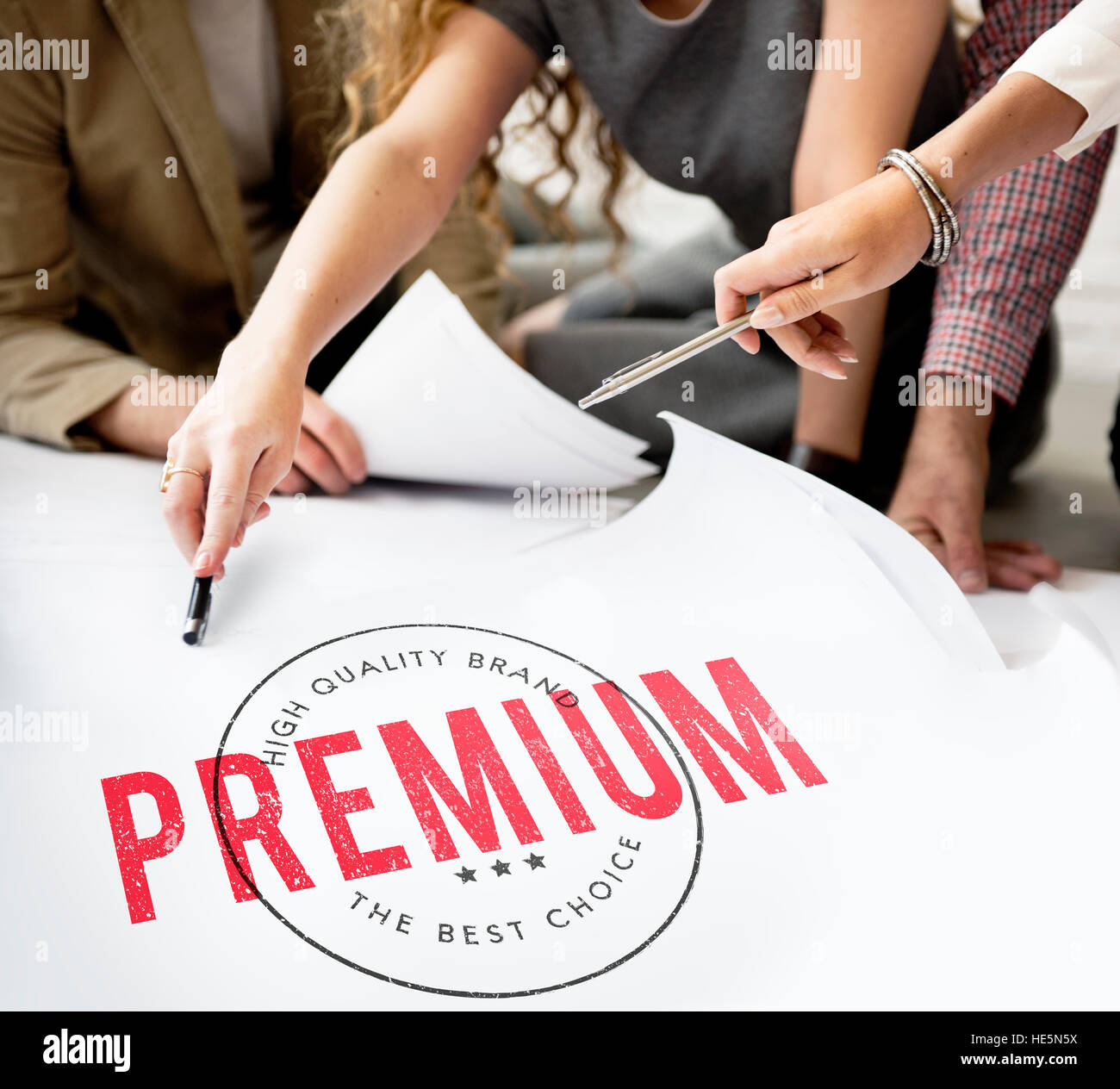 Quality Service Guaranteed Premium Quality Concept Stock Photo Alamy