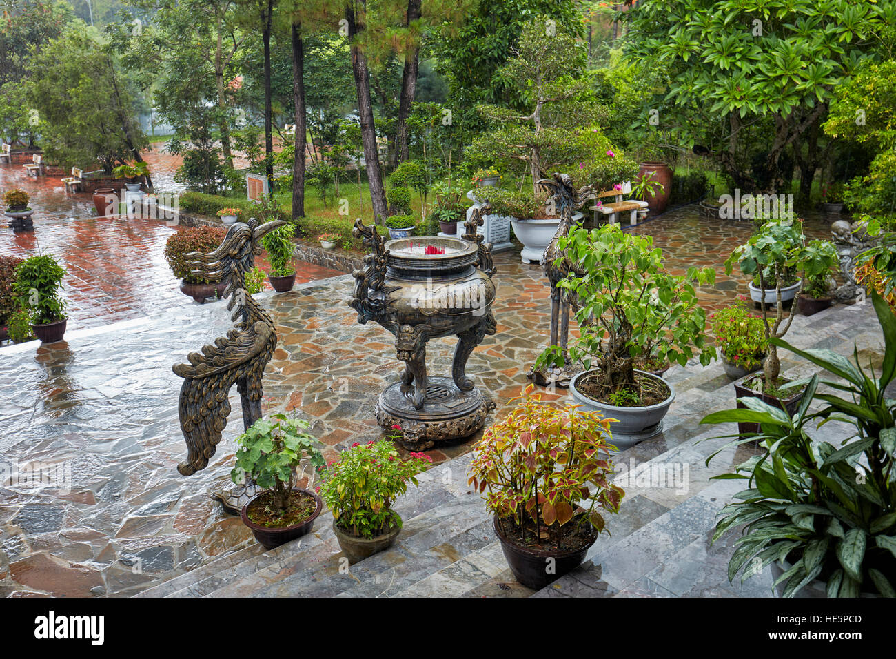 Territory of the Huyen Tran Cultural Center. Hue, Vietnam. Stock Photo