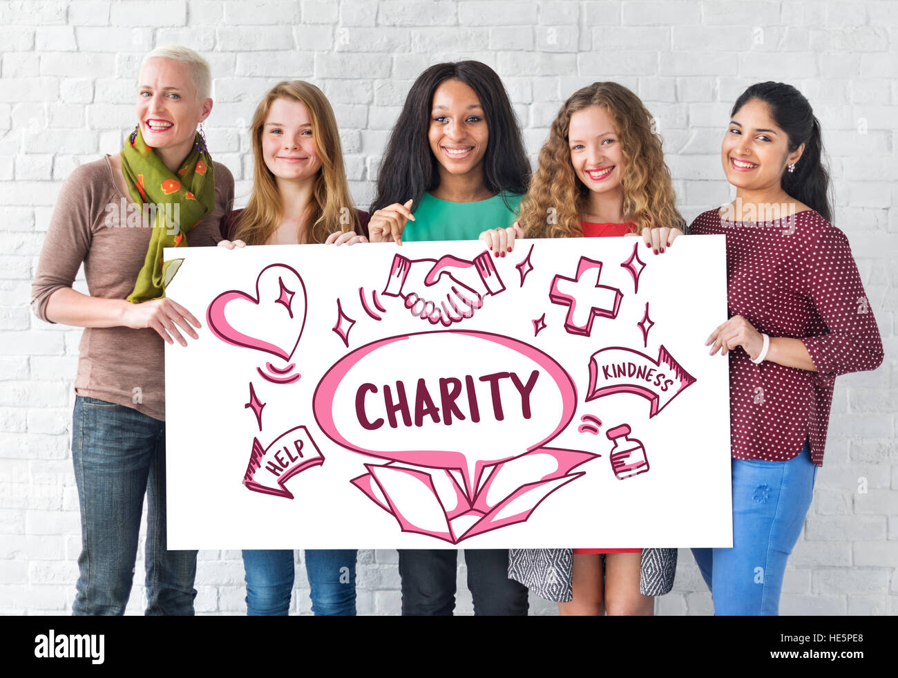 Support Donations Charity Volunteer Care Welfare Concept Stock Photo ...