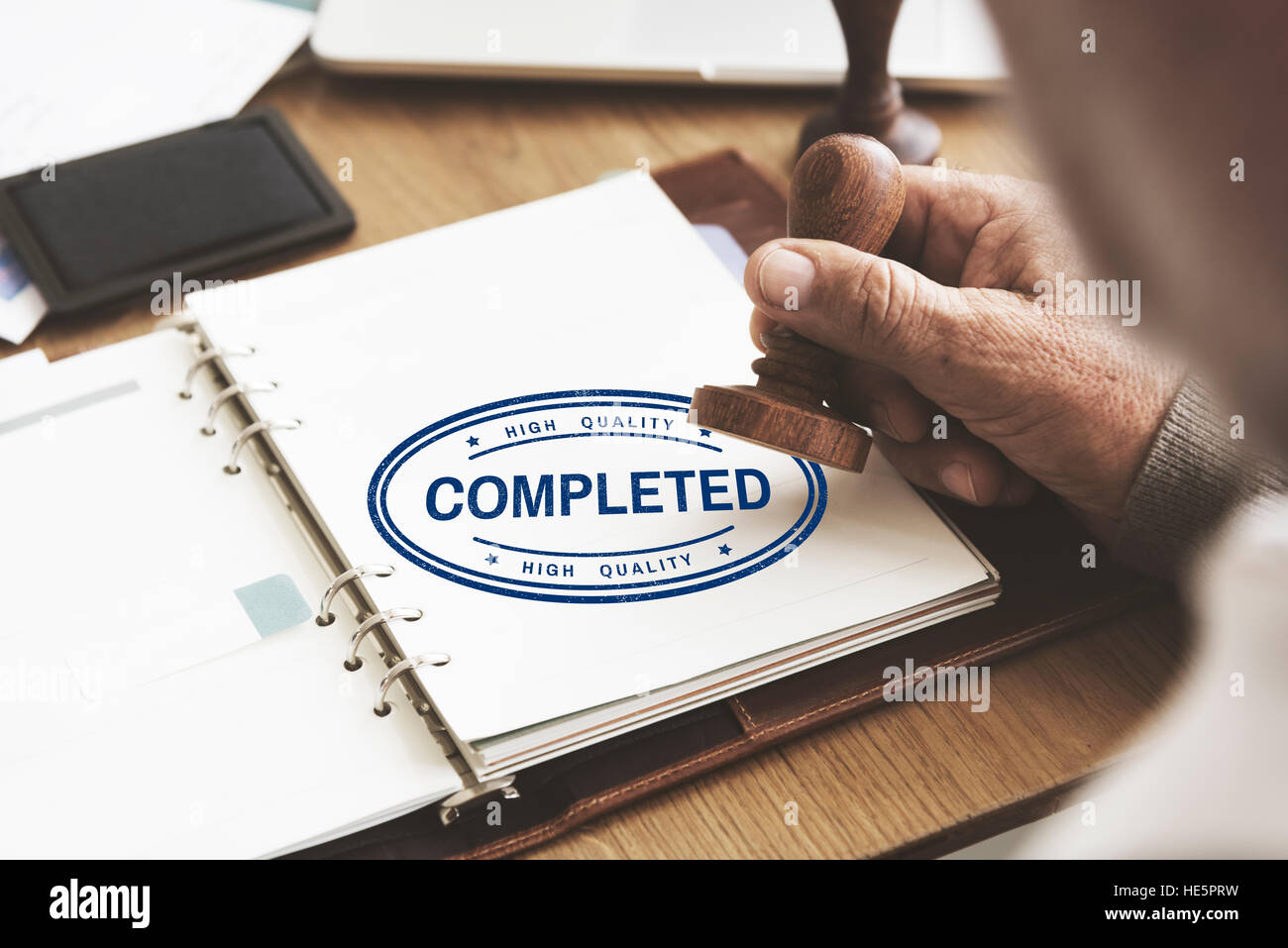 Completed Accomplishment Finished Achievement Concept Stock Photo - Alamy