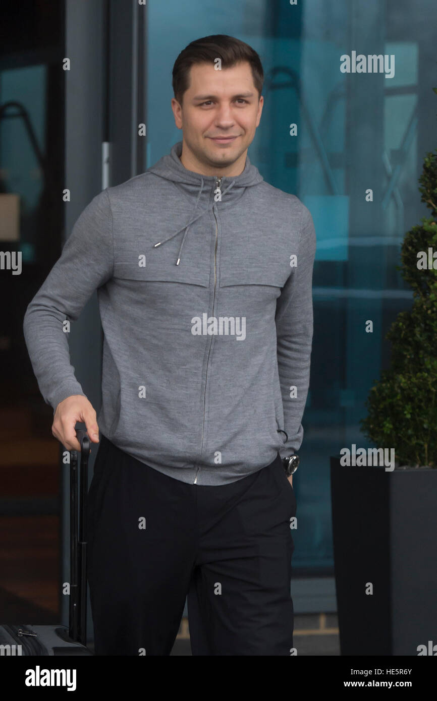 Pasha Kovalev leaves the Village Hotel Club Watford in London ahead of
