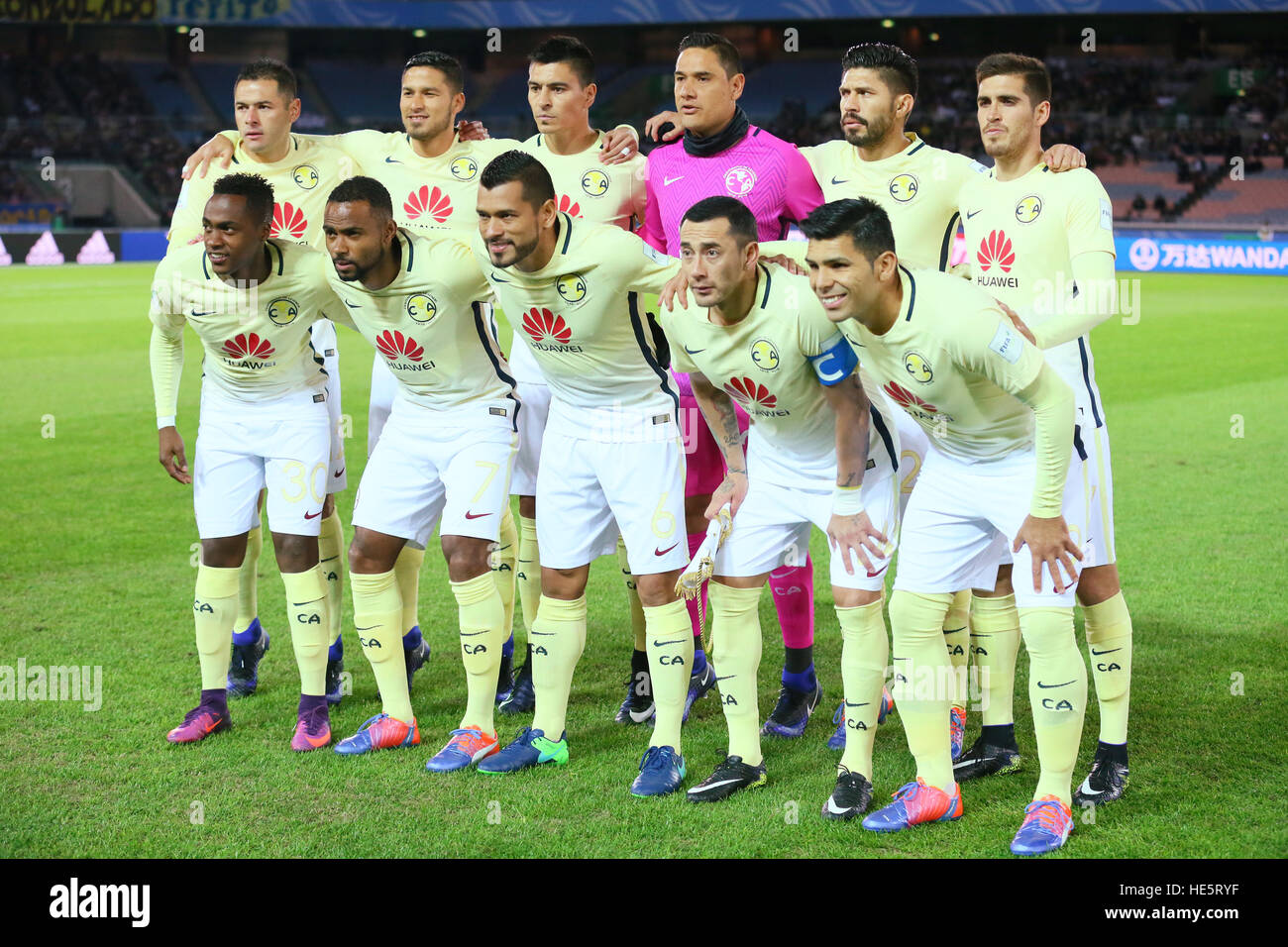 Kanagawa Japan 15th Dec 16 Club America Team Group Line Up Stock Photo Alamy