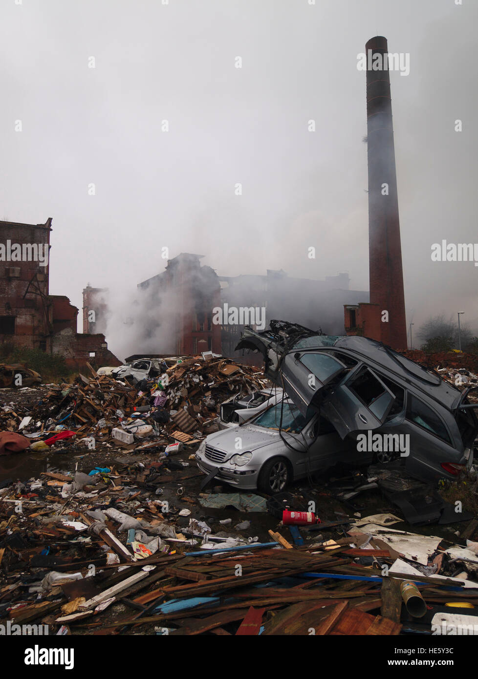 Emergency services have evacuated more than 100 nearby properties after