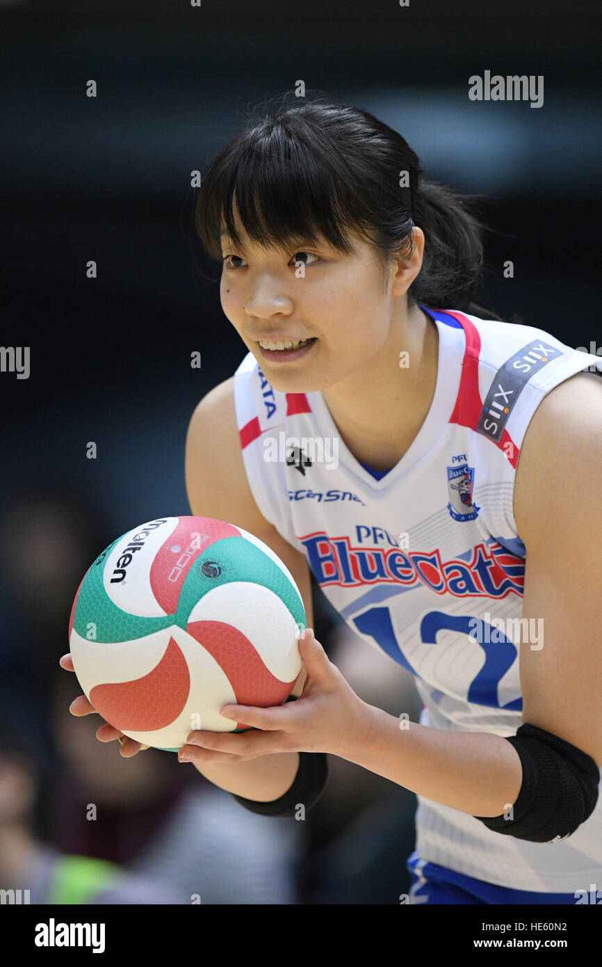 Tokyo Metropolitan Gymnasium, Tokyo, Japan. 18th Dec, 2016. Mai Shimizu (PFU), DECEMBER 18, 2016 - Volleyball : All Japan Women's Volleyball Championships Quarter-final match between Hisamitsu Springs 3-0 PFU Blue Cats at Tokyo Metropolitan Gymnasium, Tokyo, Japan. © AFLO SPORT/Alamy Live News Stock Photo