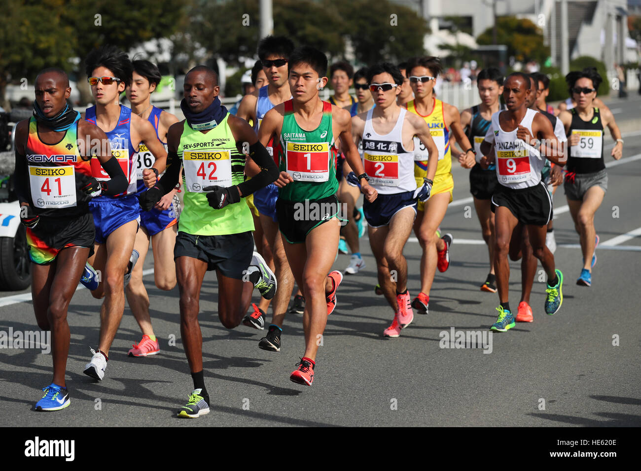 Yamaguchi, Japan. 18th Dec, 2016. Yuki Kawauchi Marathon : Hofu Yomiuri Marathon 2016 in Yamaguchi, Japan . © YUTAKA/AFLO SPORT/Alamy Live News Stock Photo