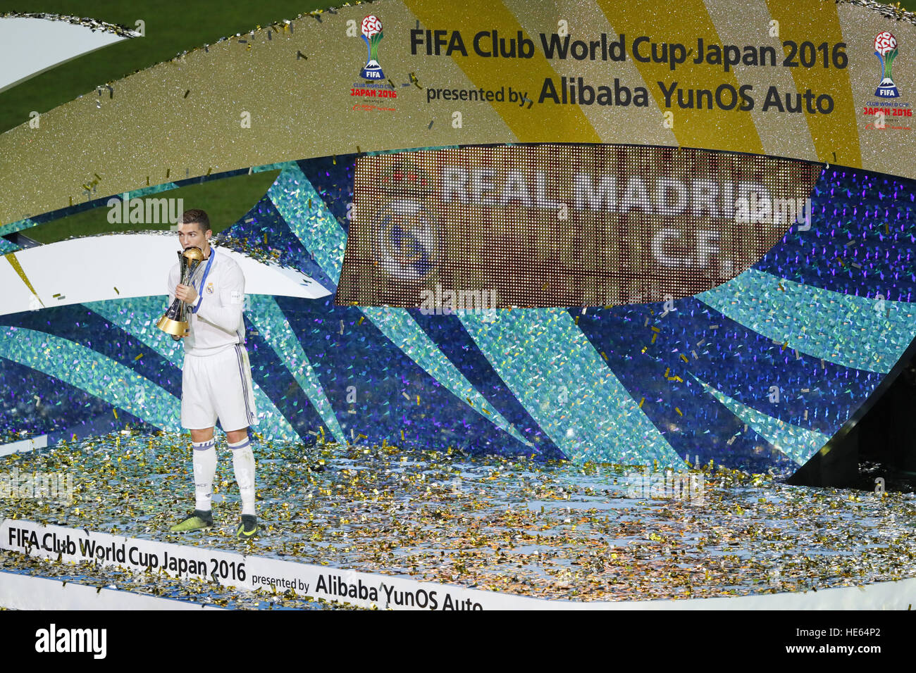 Kanagawa, Japan. 18th Dec, 2016. Cristiano Ronaldo (Real) Football/Soccer : FIFA Club World Cup Japan 2016 Award Ceremony at Yokohama International Stadium in Kanagawa, Japan . © Yusuke Nakanishi/AFLO SPORT/Alamy Live News Stock Photo