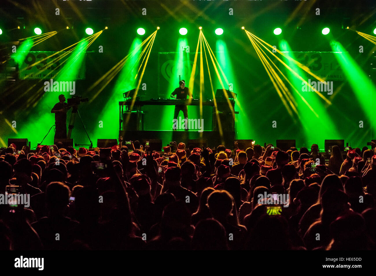 Martin Garrix performing at 93.3 FLZ's iHeartRadio Jingle Ball on December 17, 2016 at Amalie Arena in Tampa, Florida. Stock Photo