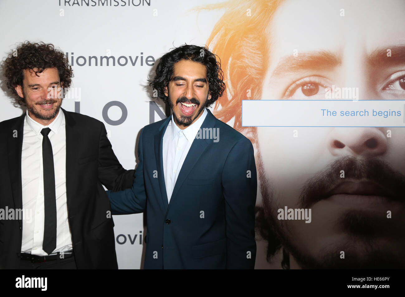 Sydney, Australia. 19 December 2016. Pictured: Garth Davis and Dev Patel. The cast and crew of LION arrived on the red carpet for the Australian premiere at the State Theatre in Sydney.  The highly anticipated film comes from the producers of The King’s Speech and is based on the incredible true story of Saroo Brierley. Saroo is portrayed by Dev Patel in the film and his parents John and Sue Brierley are played by Nicole Kidman and David Wenham – the Brierley family will join the cast on the red carpet. Credit: © Richard Milnes/Alamy Live News Stock Photo