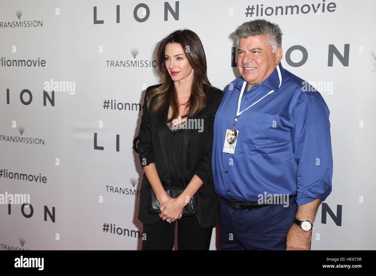 Sydney, Australia. 19 December 2016. Pictured: John Symond with his wife Amber. The cast and crew of LION arrived on the red carpet for the Australian premiere at the State Theatre in Sydney.  The highly anticipated film comes from the producers of The King’s Speech and is based on the incredible true story of Saroo Brierley. Saroo is portrayed by Dev Patel in the film and his parents John and Sue Brierley are played by Nicole Kidman and David Wenham – the Brierley family will join the cast on the red carpet. Credit: © Richard Milnes/Alamy Live News Stock Photo