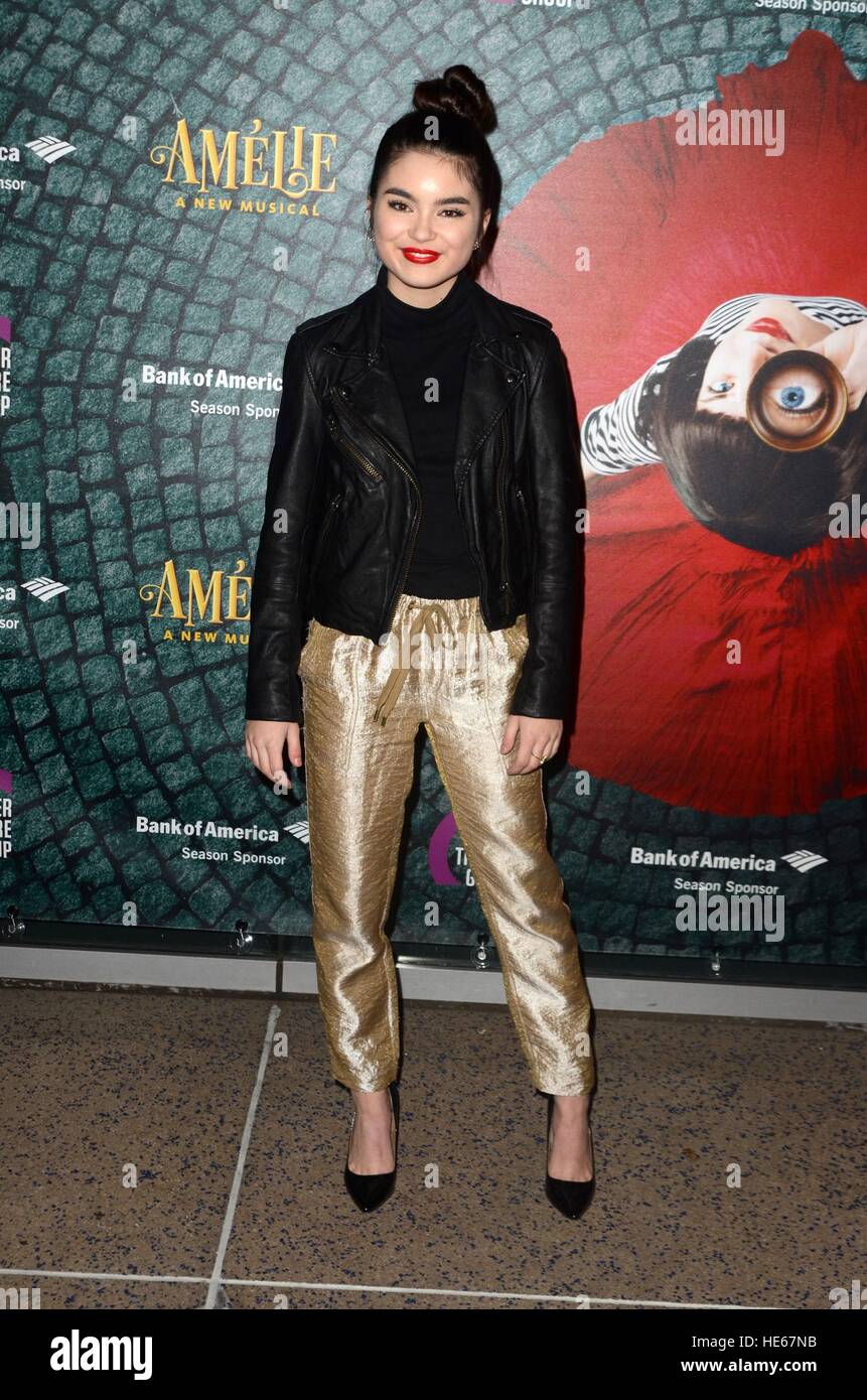 Los Angeles, CA, USA. 16th Dec, 2016. Landry Bender at arrivals for AMELIE, A NEW MUSICAL Opening Night, Ahmanson Theatre at the Music Center, Los Angeles, CA December 16, 2016. © Priscilla Grant/Everett Collection/Alamy Live News Stock Photo