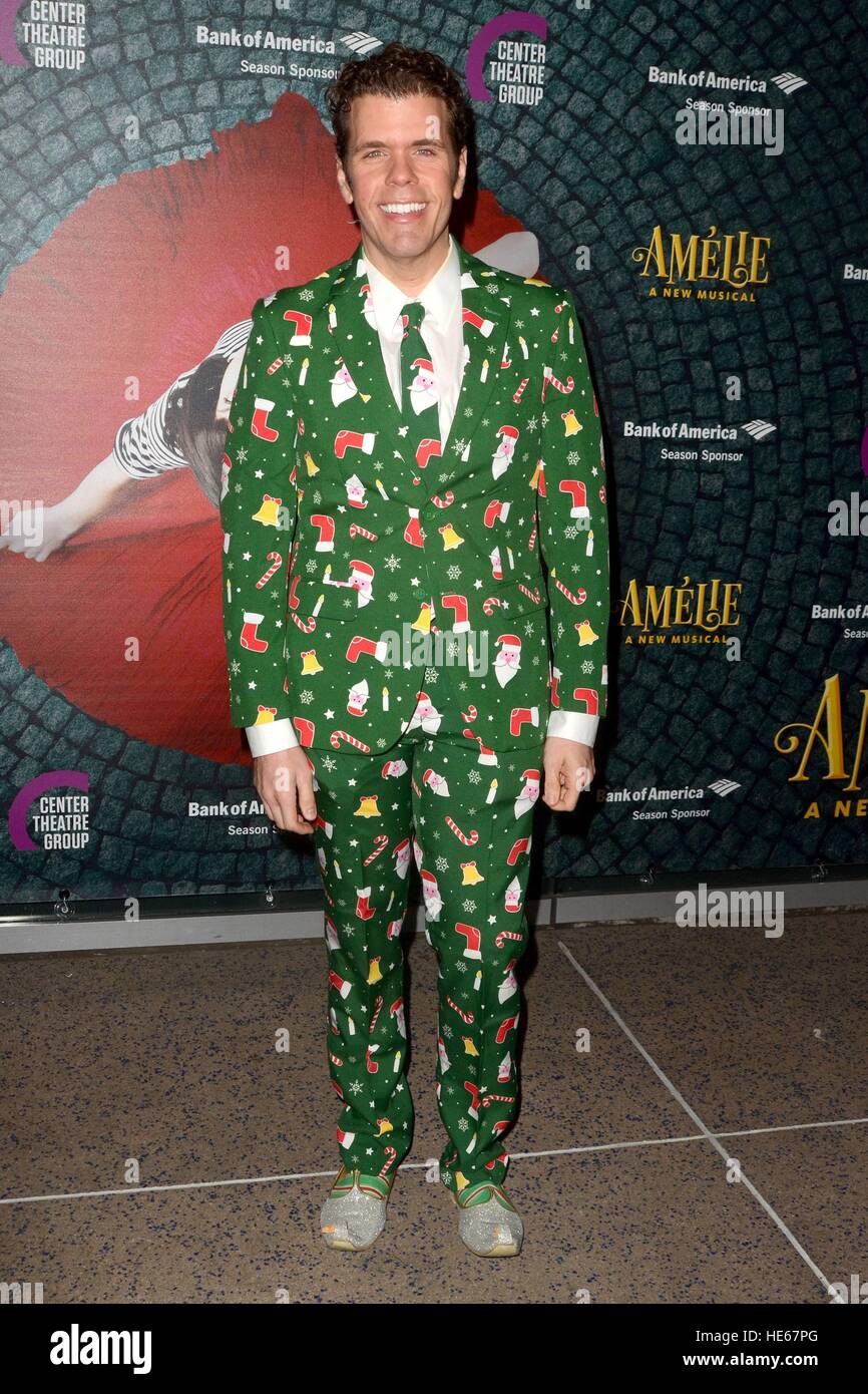 Los Angeles, CA, USA. 16th Dec, 2016. Perez Hilton at arrivals for AMELIE, A NEW MUSICAL Opening Night, Ahmanson Theatre at the Music Center, Los Angeles, CA December 16, 2016. © Priscilla Grant/Everett Collection/Alamy Live News Stock Photo