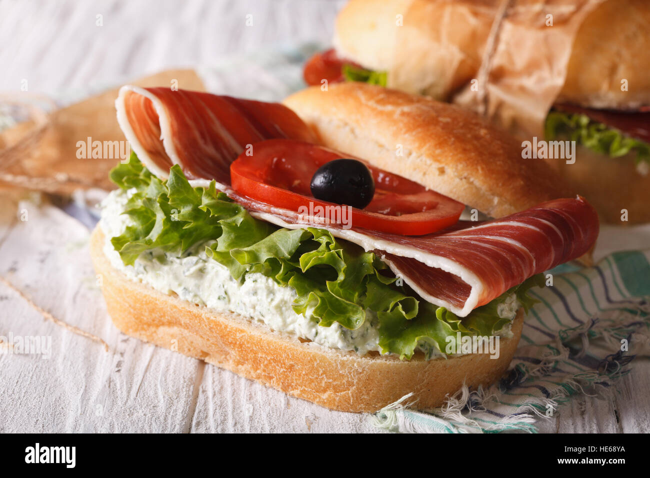 Baguette and prosciutto hires stock photography and images Alamy