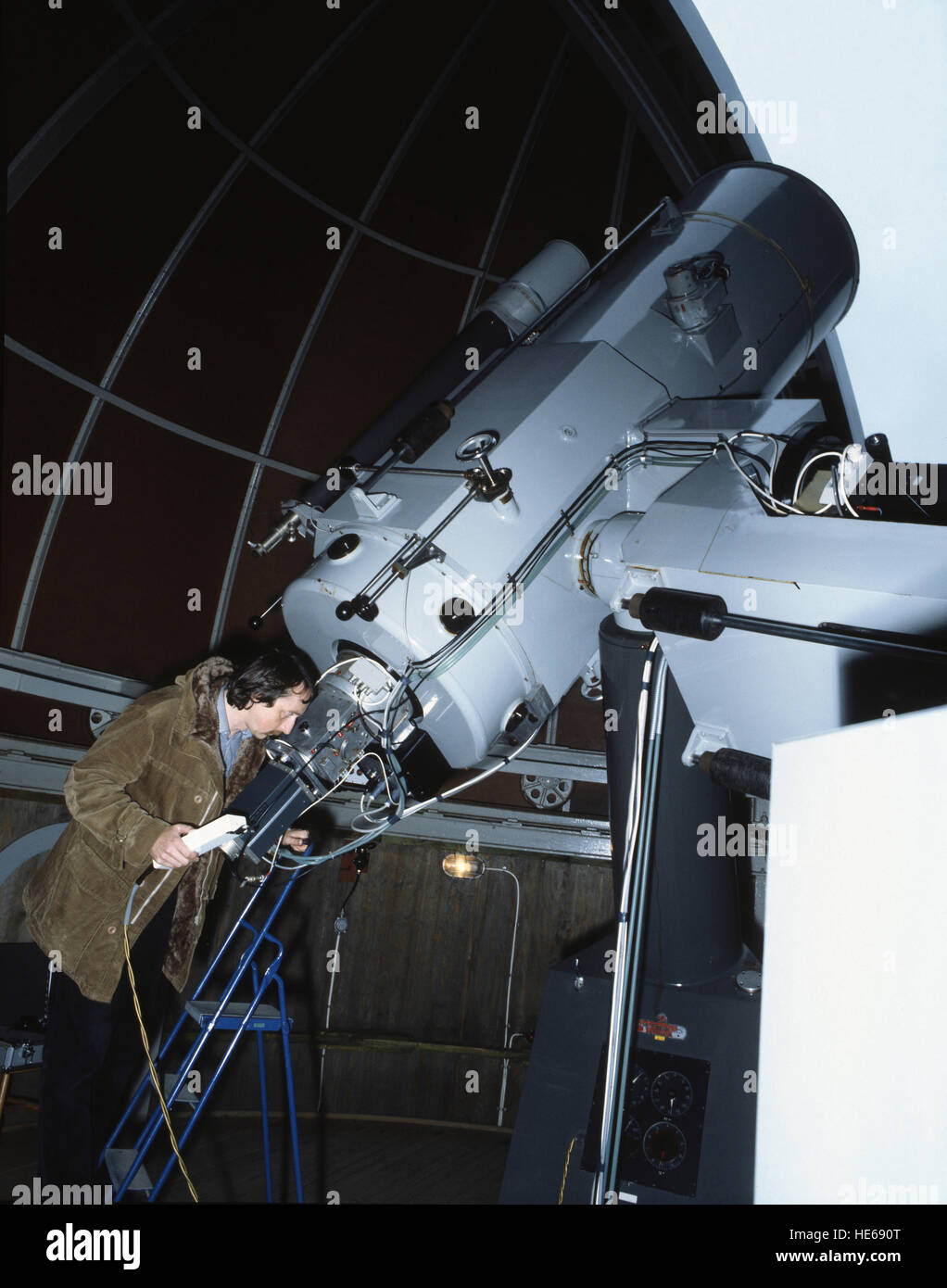 TELESCOPE in a observatory Stock Photo