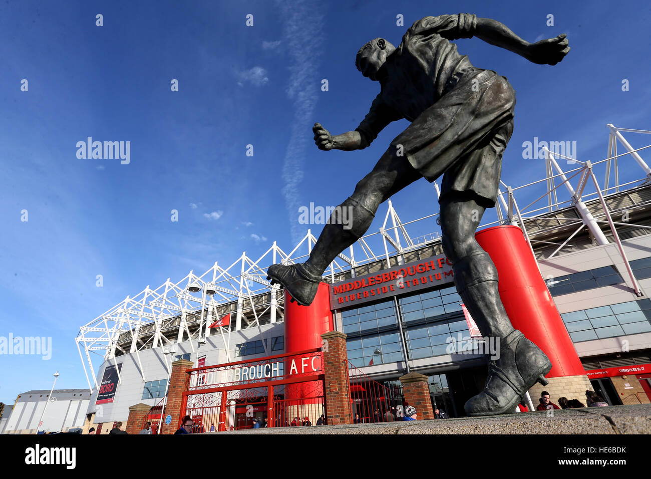 Wilf mannion statue outside stadium hires stock photography and images