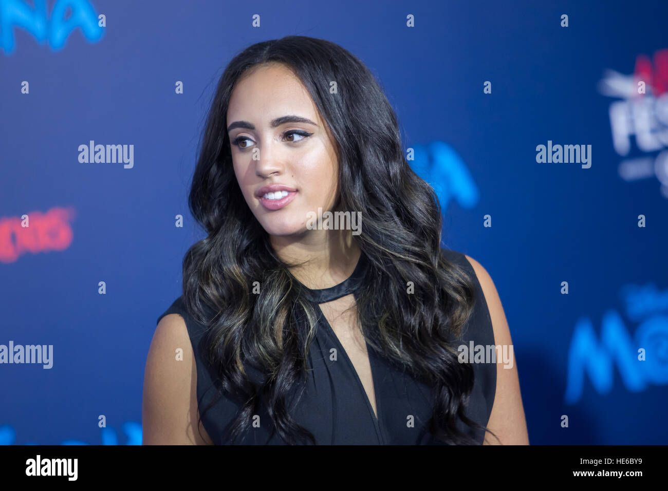 Simone Alexandra Johnson attending the premiere of Disney's 'Moana