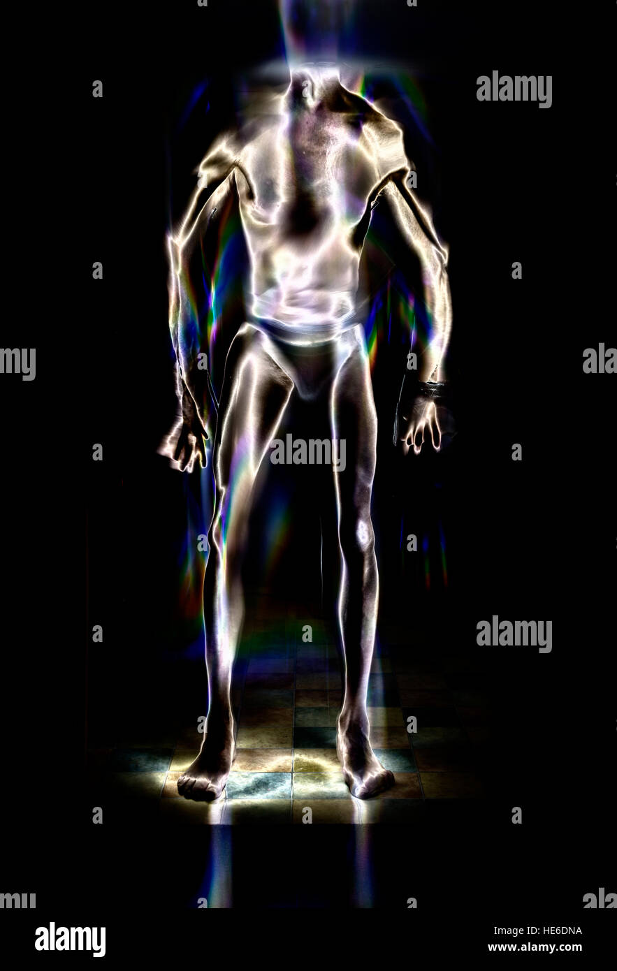 A surreal image of a alien like man Stock Photo