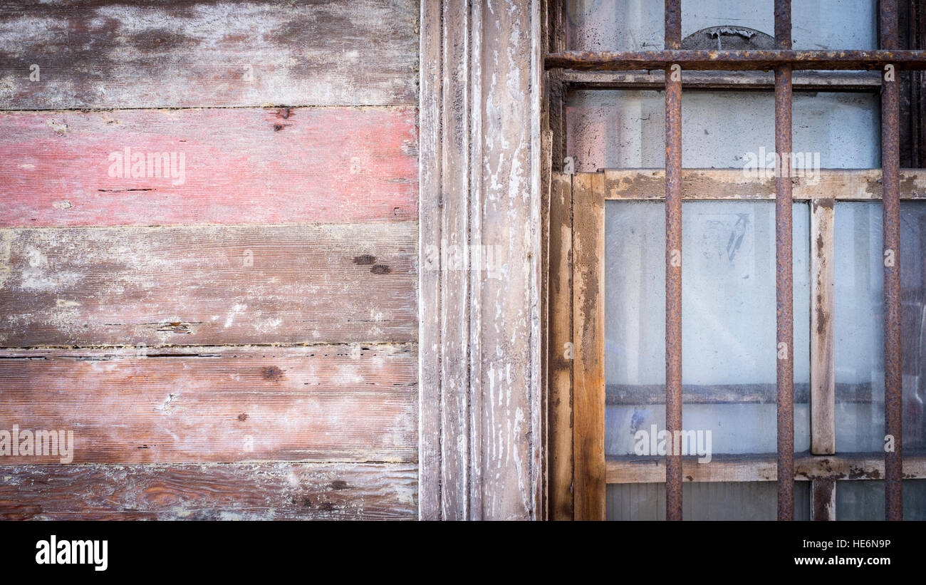 Background of old wood and window Stock Photo