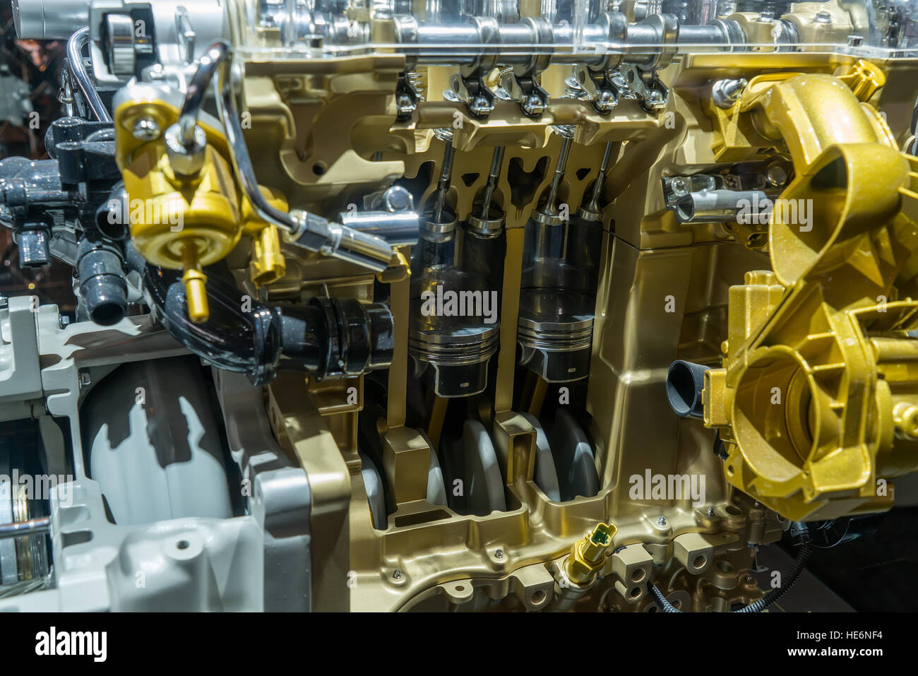 modern car engine section Stock Photo