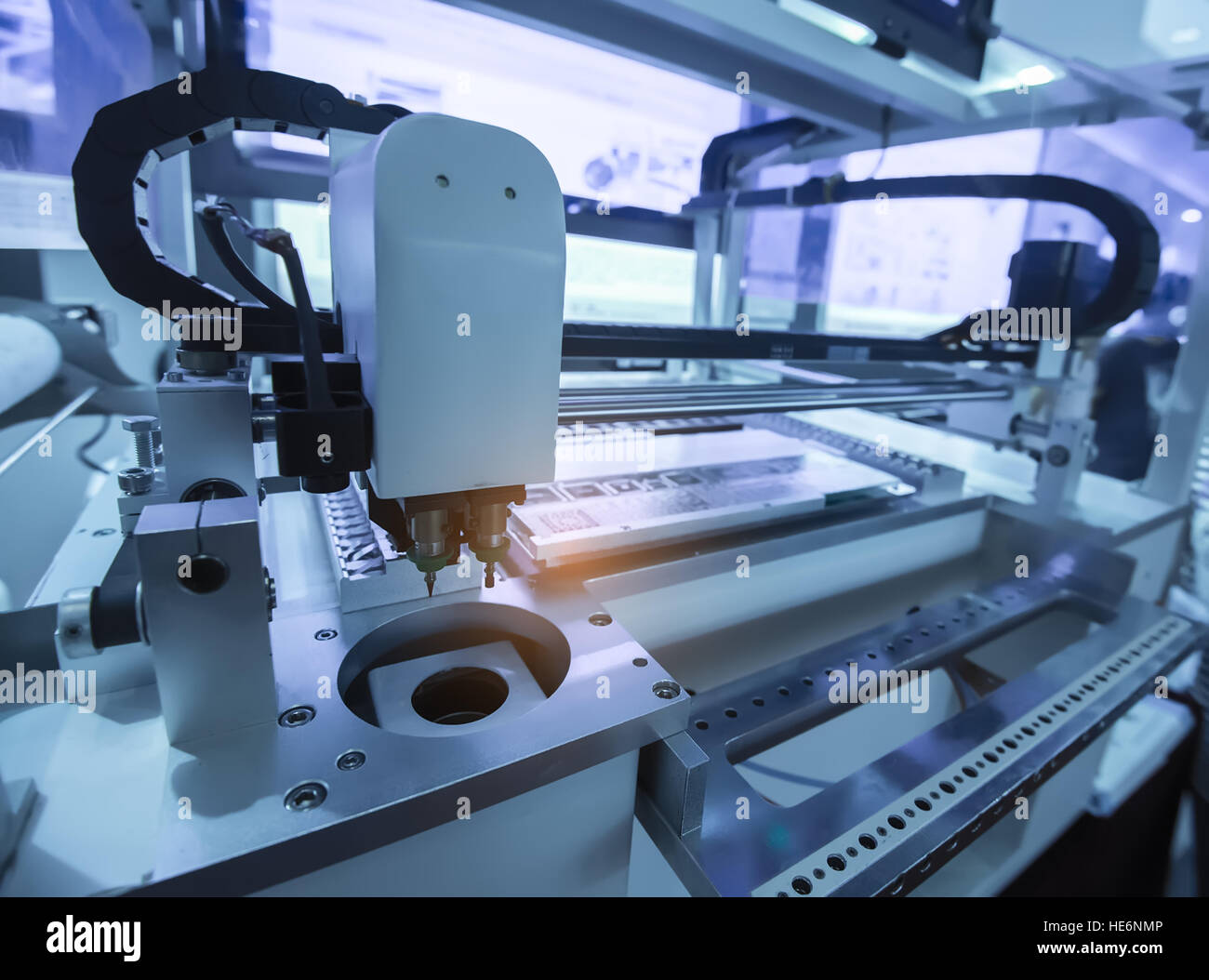 Robotic arm at production line in factory Stock Photo - Alamy