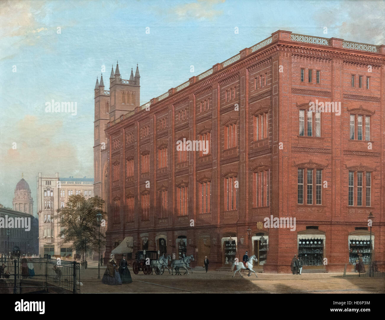 Eduard Gaertner (18011877), The Bauakademie in Berlin (1868), designed