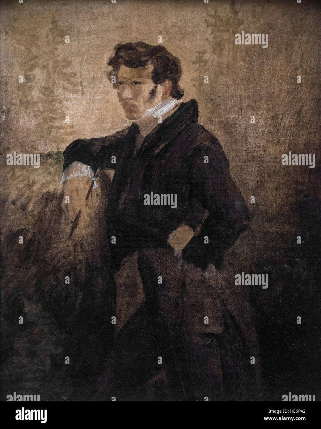 Carl Blechen (1798-1840), Self Portrait (1823). Selbstbildnis. Stock Photo