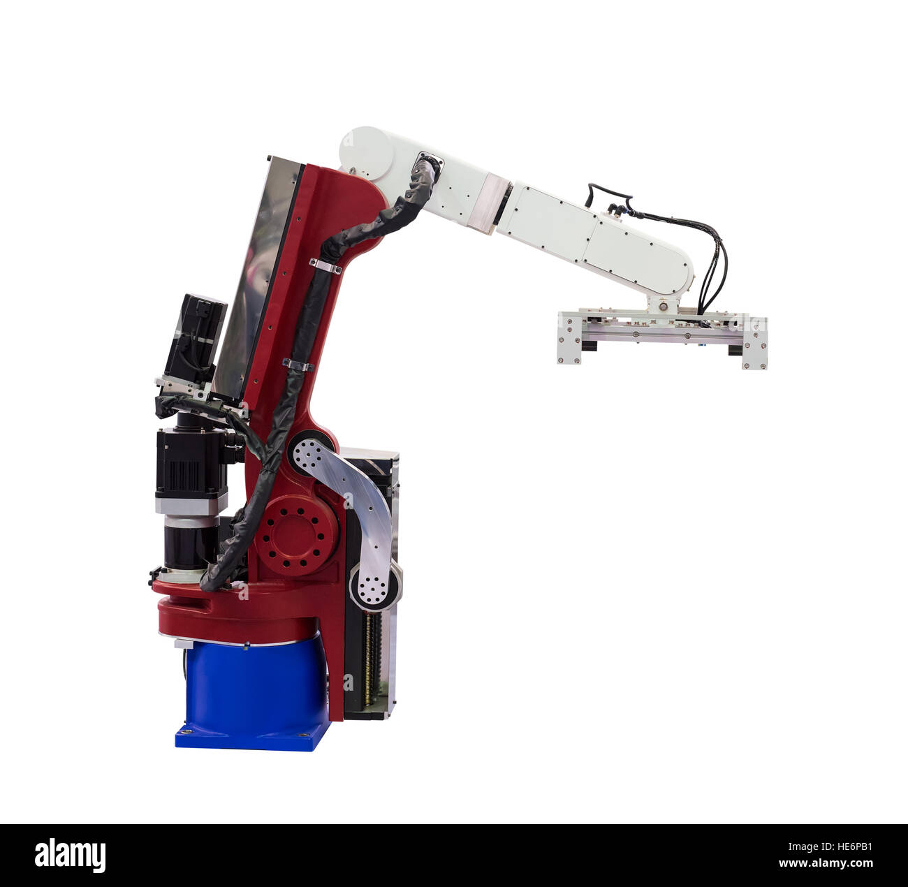 Robotic Arm Isolated On White Stock Photo
