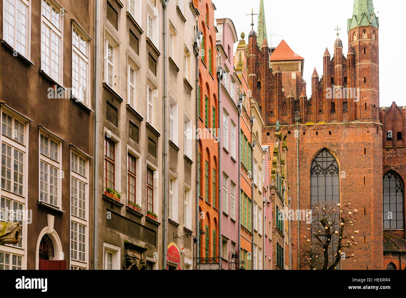 Ornate buildings in Gdansk Stock Photo