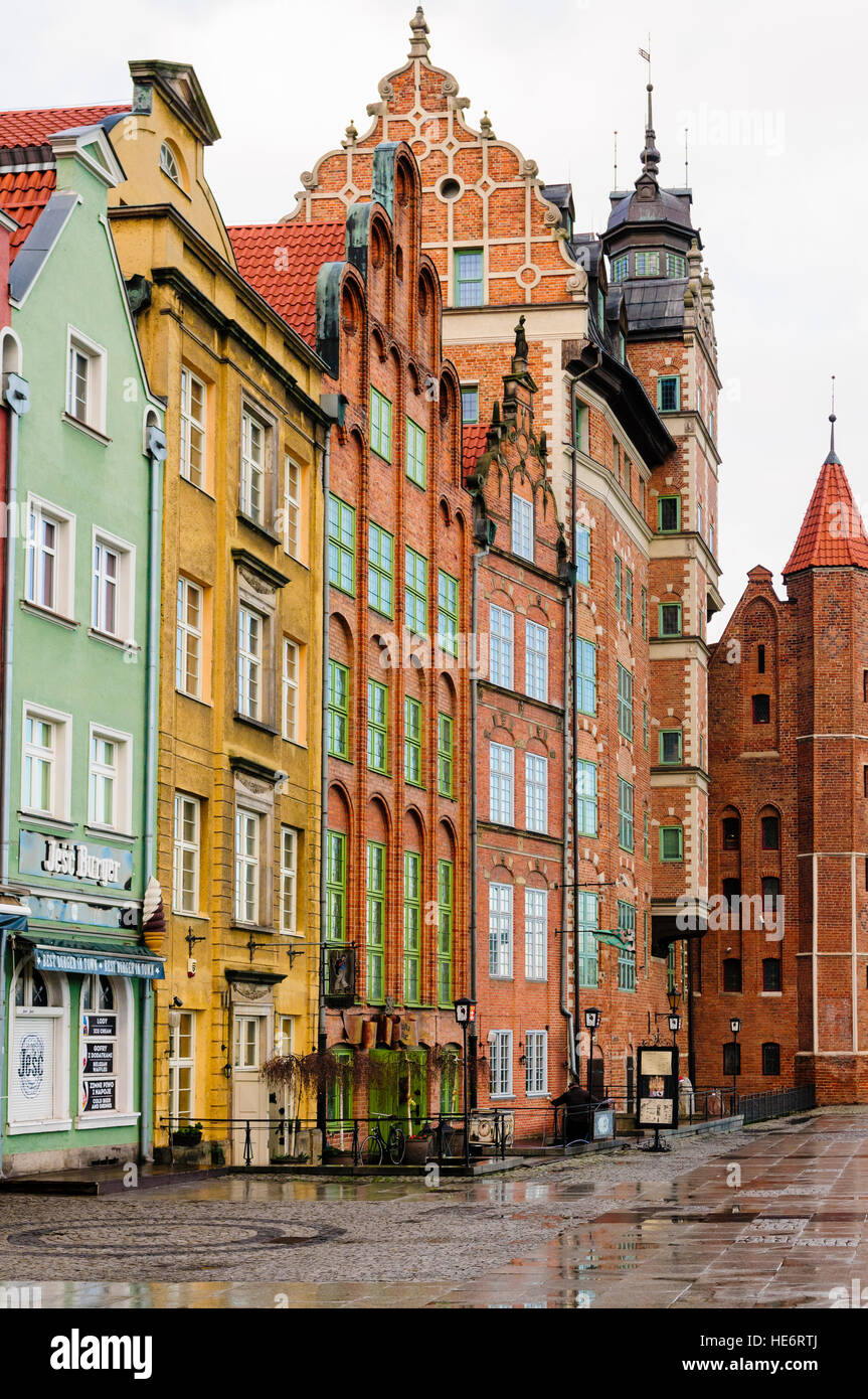 Buildings in Dluga, Dlugi Targ, Gdansk Stock Photo