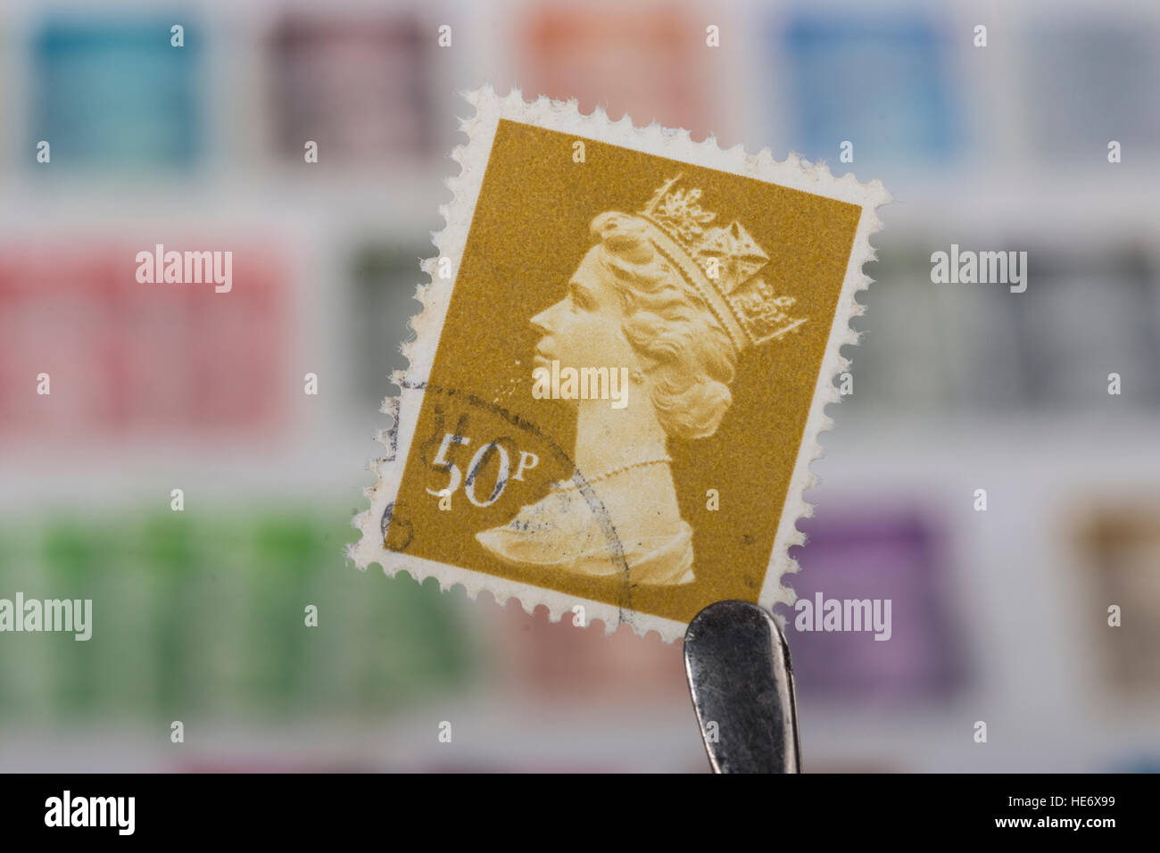 An old  UK postage stamp. Stock Photo