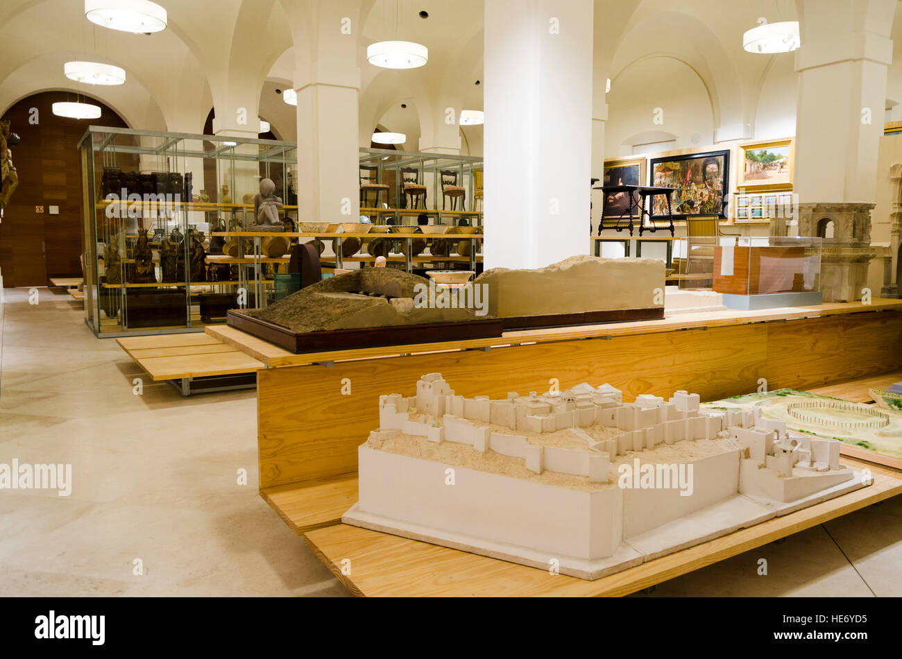 Open for public Storage rooms of Palacio de la Aduana, Museum of Malaga