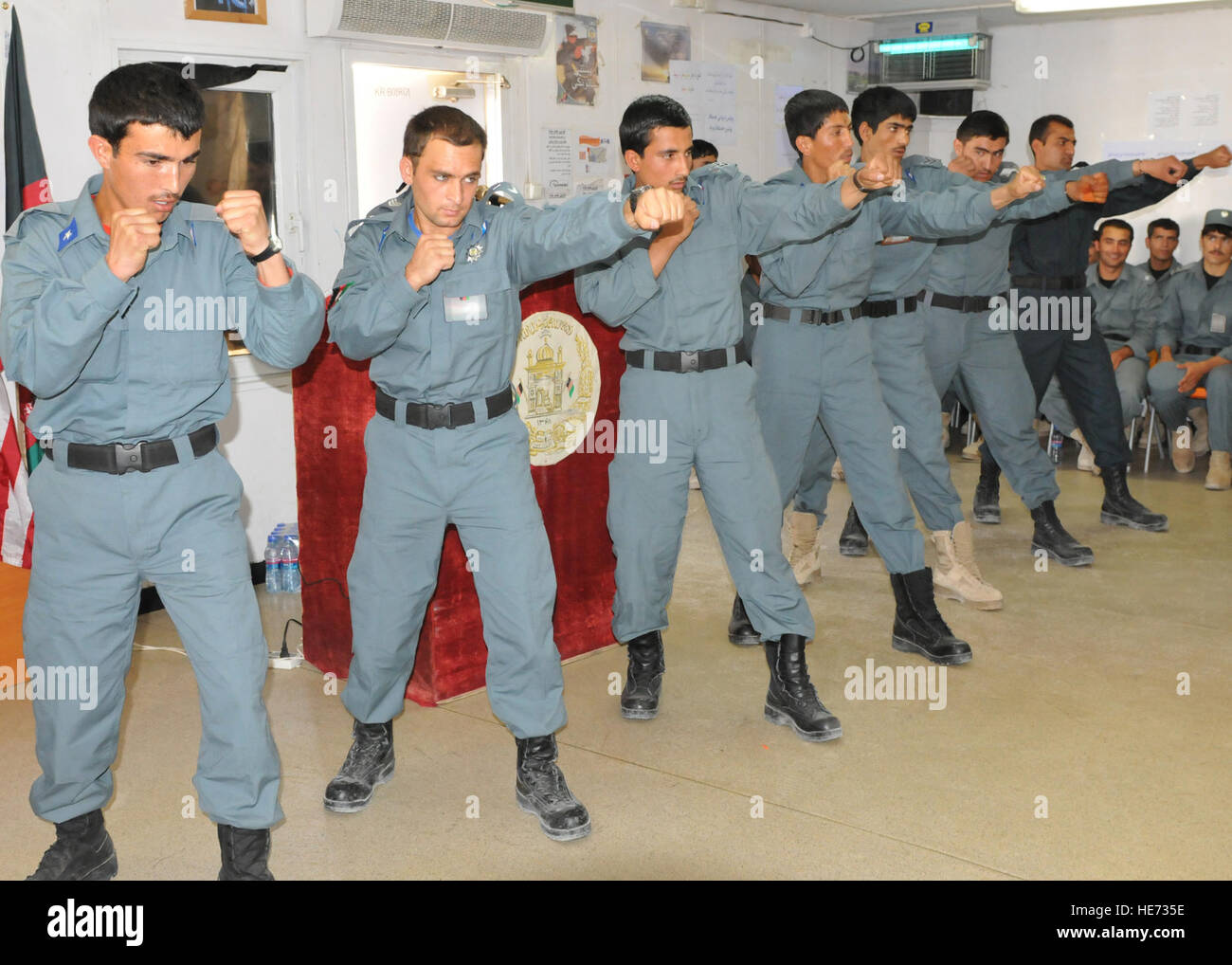 During their graduation ceremony, Afghan Uniform Police noncommissioned ...