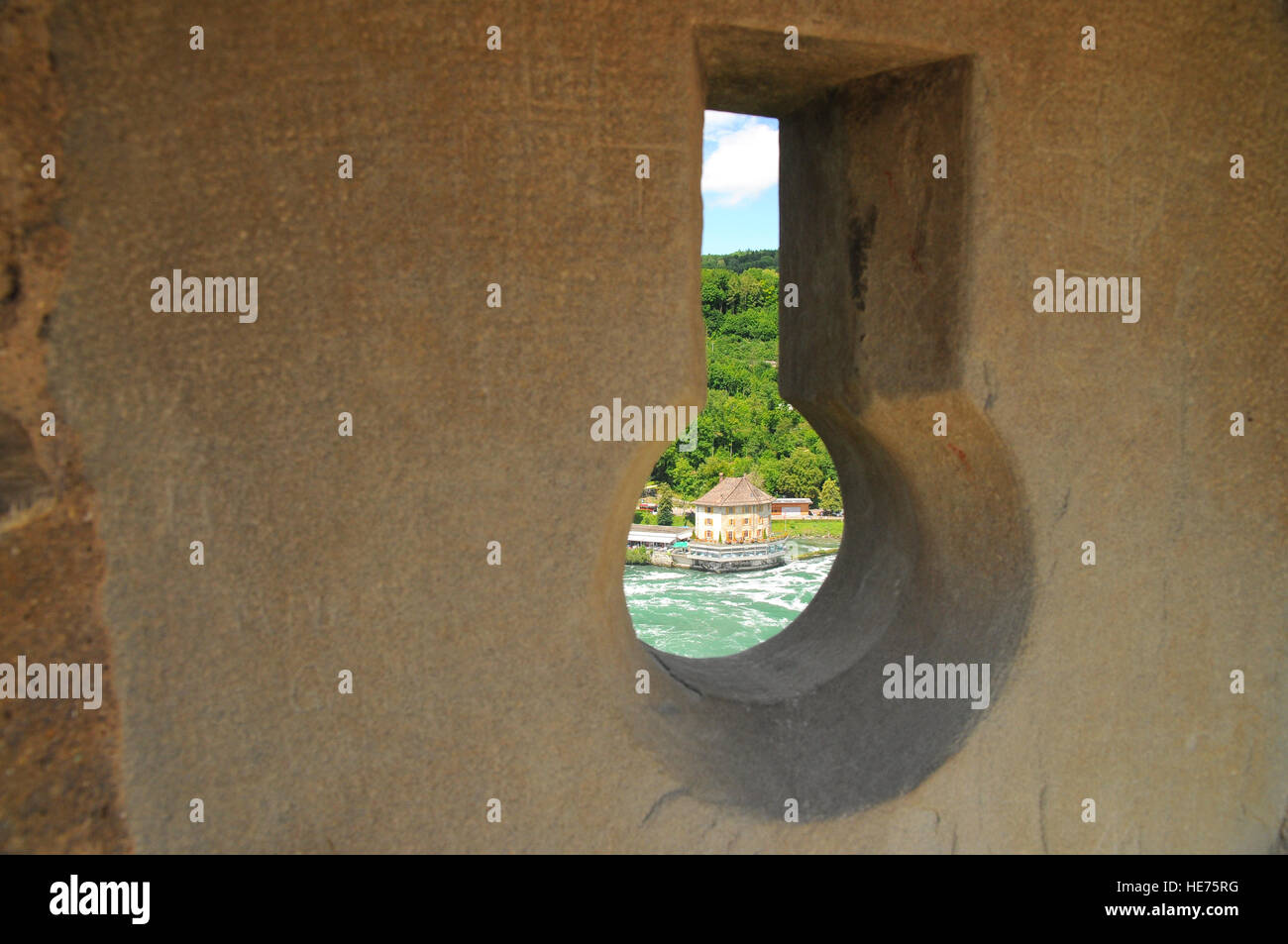 View over the Castle from the keyhole Stock Photo