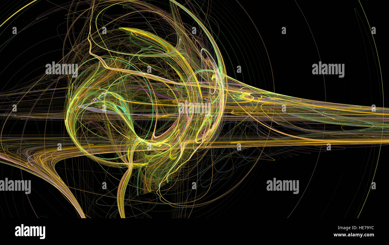 Gold curves and waves abstract 3d background Stock Photo - Alamy