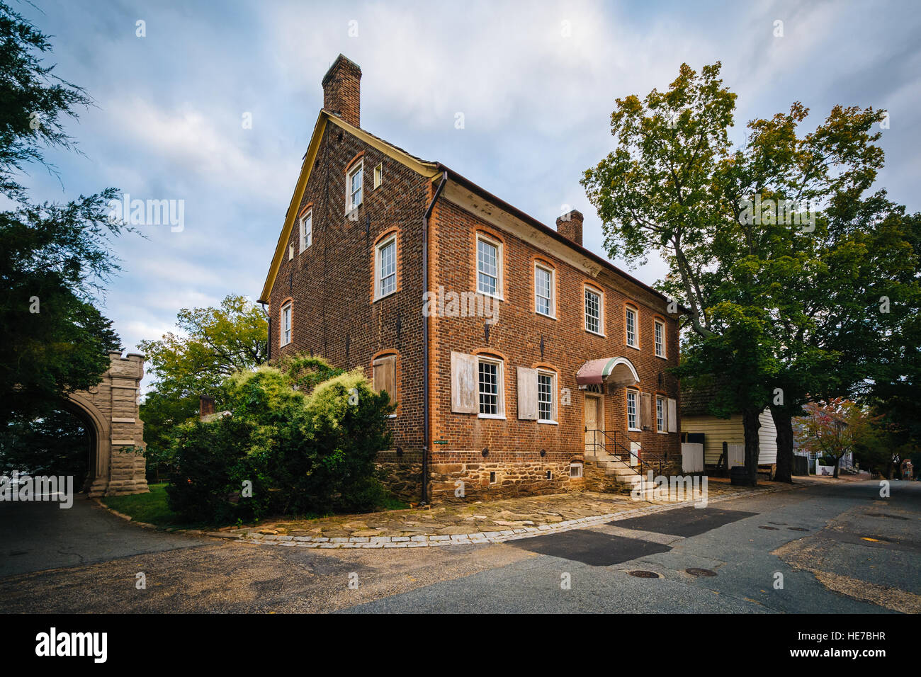 Old brick house in the Old Salem Historic District, in WinstonSalem