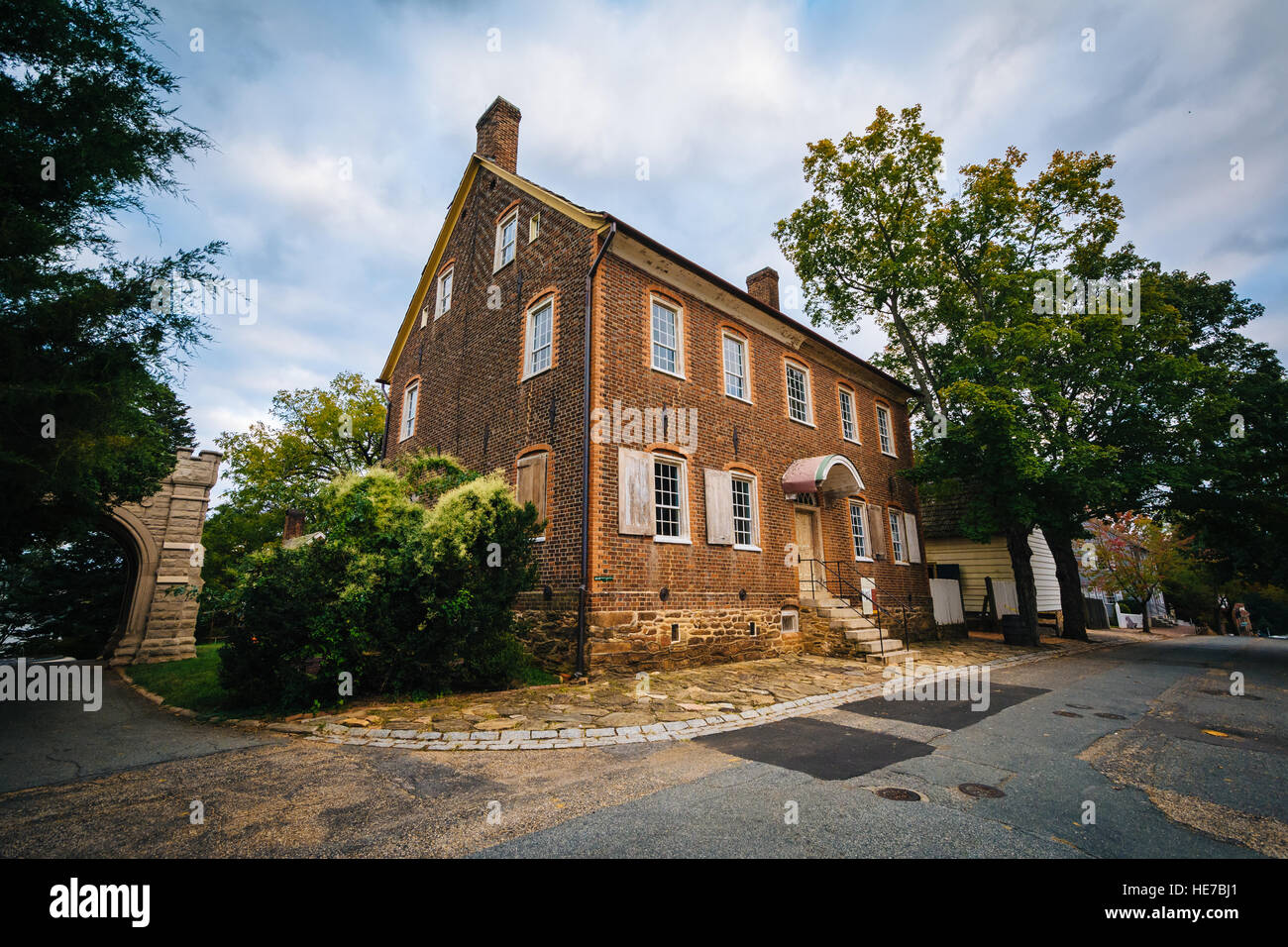 Old brick house in the Old Salem Historic District, in WinstonSalem