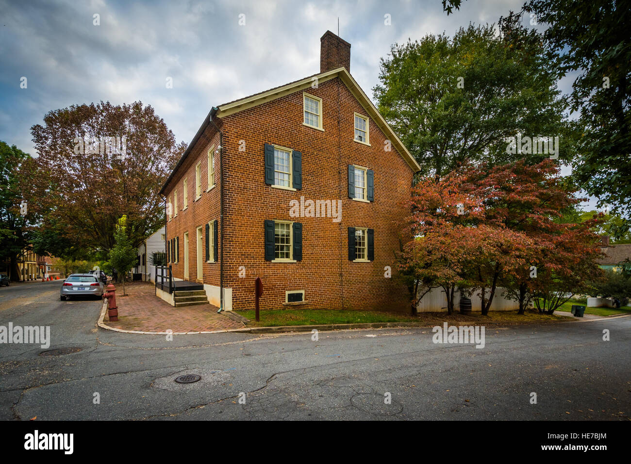 Old brick house in the Old Salem Historic District, in WinstonSalem