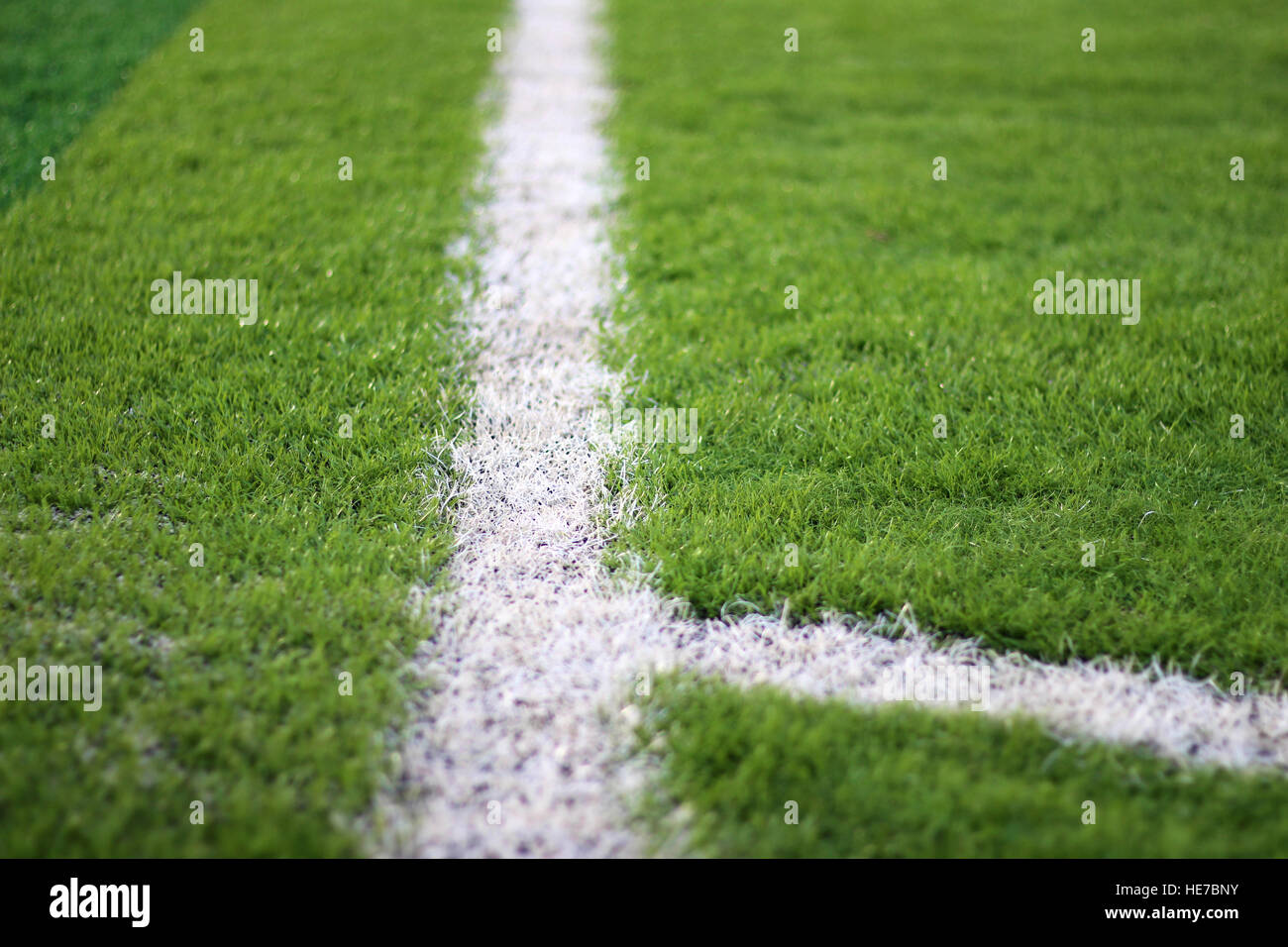 a green football field Stock Photo Alamy